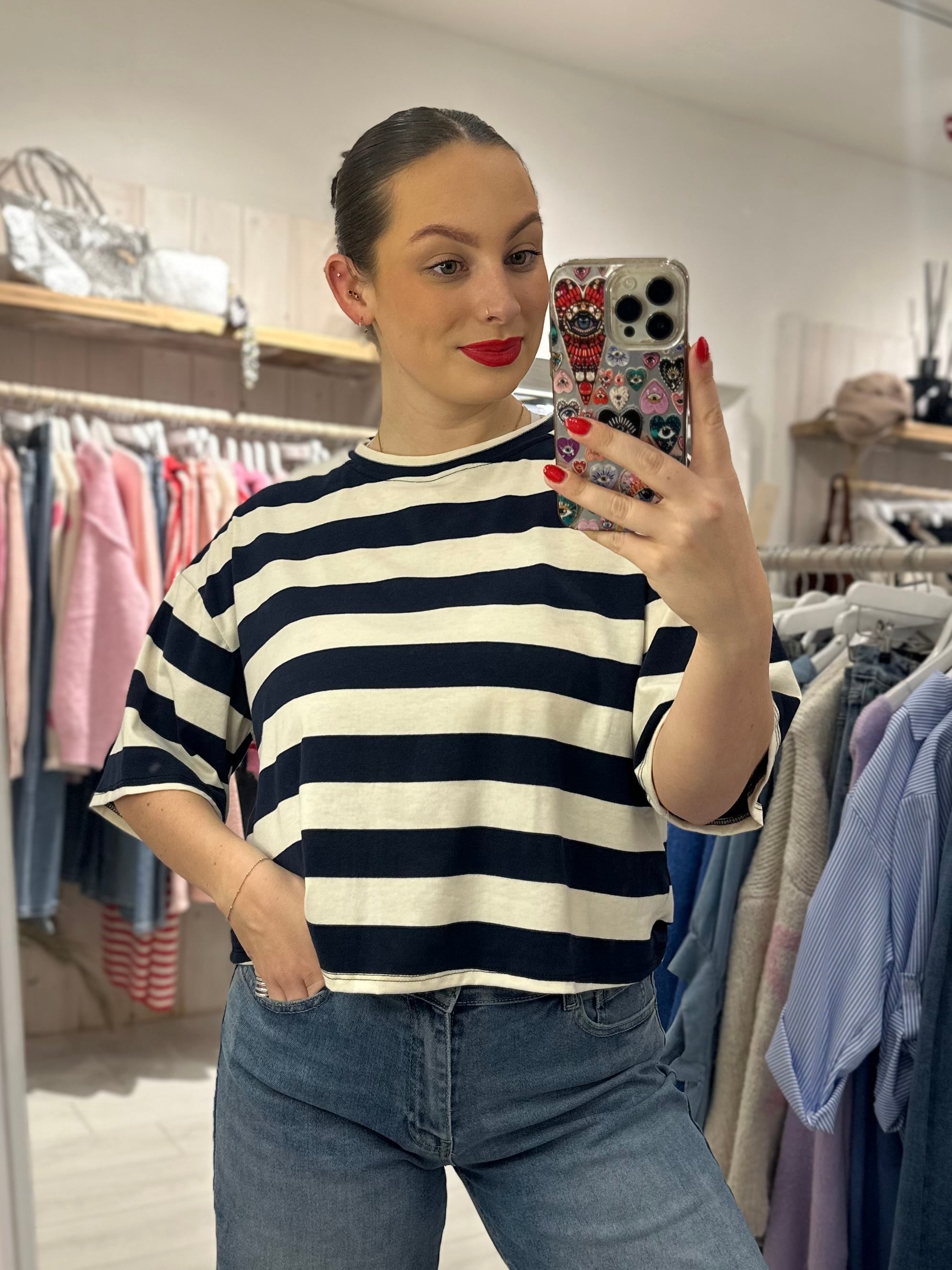 Lottie Wide Striped Tee