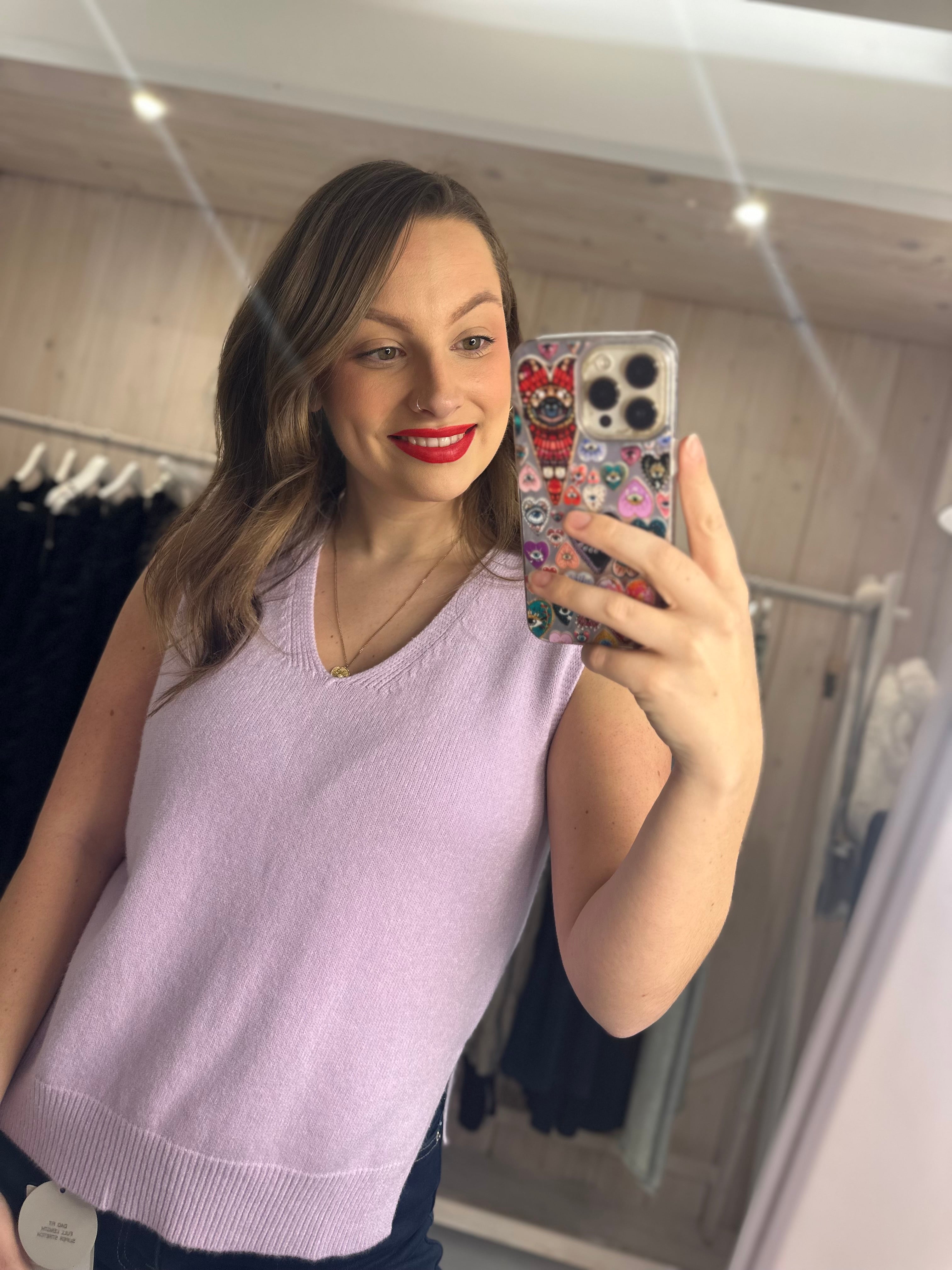 Luxe V-Neck Knit Tank