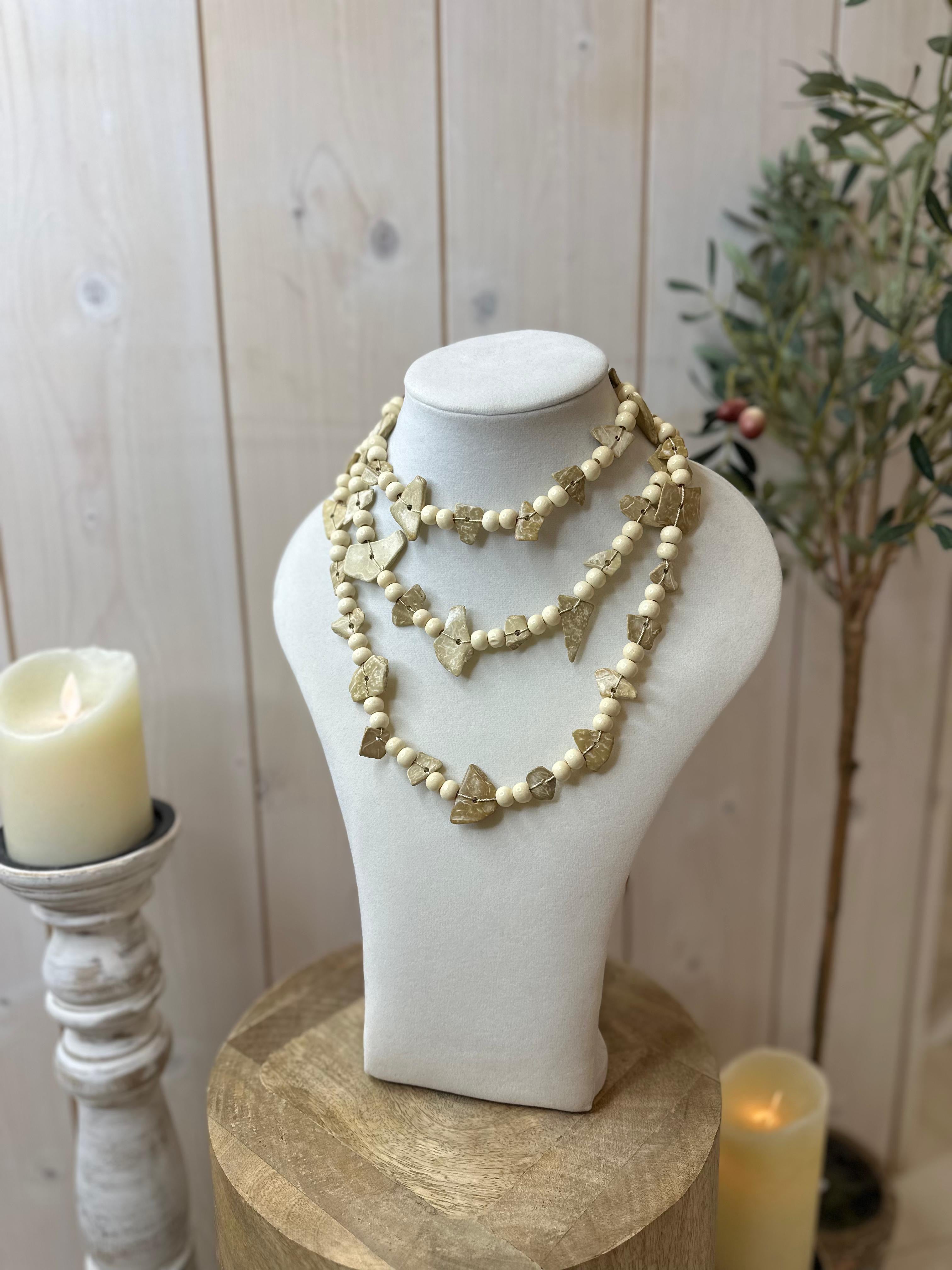 Coconut Wood Long Necklace