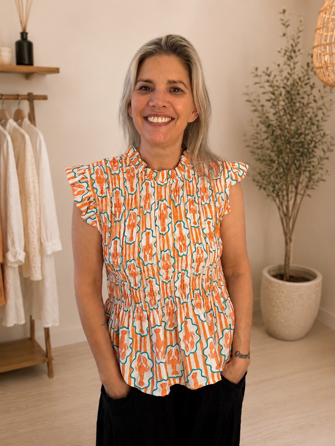 Yasmine Lobster Elastic Top