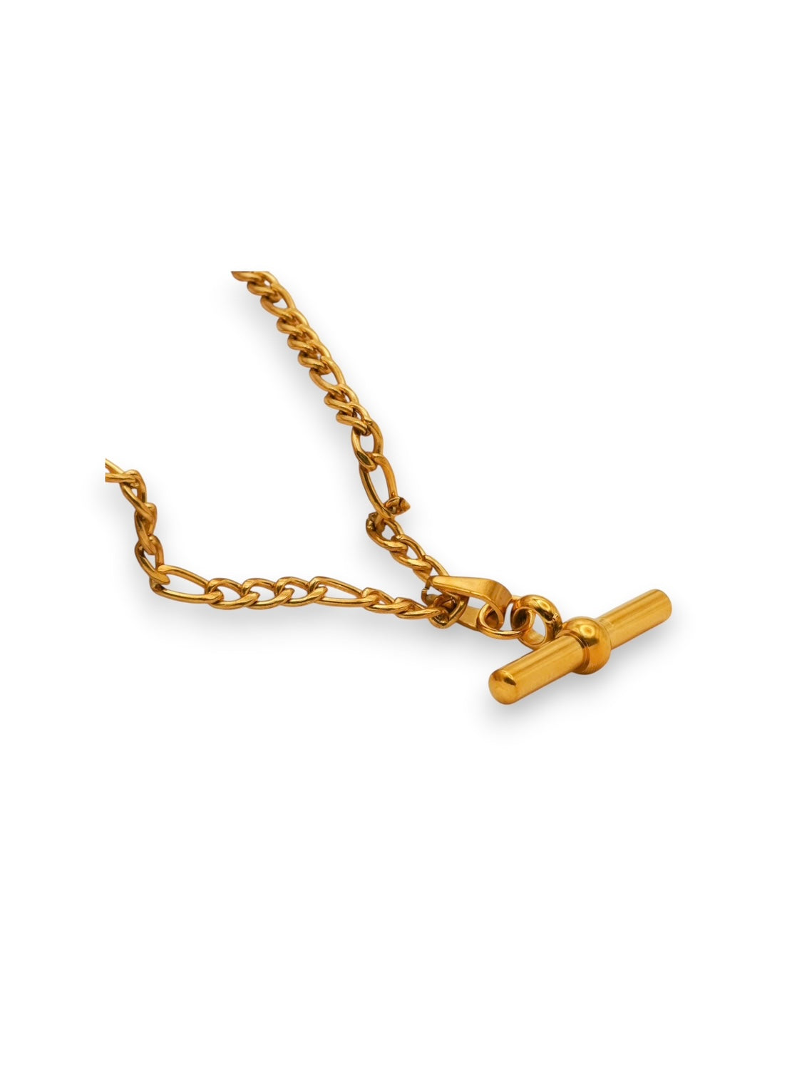 curb chain T bar necklace