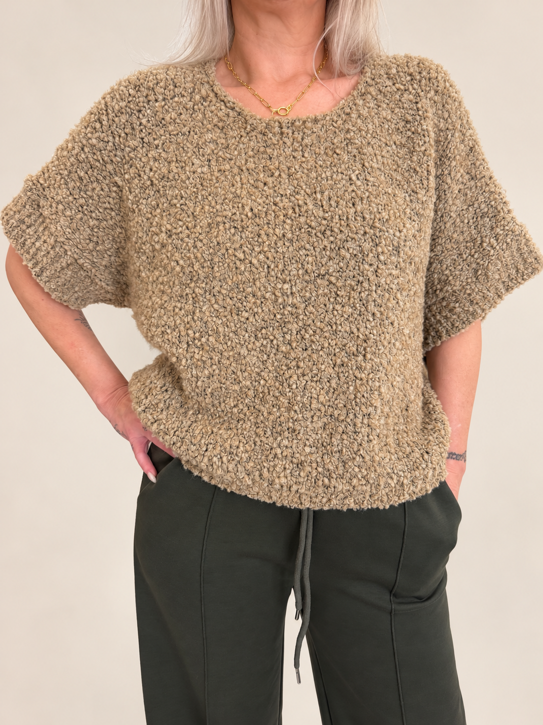 Poppy Popcorn Knit