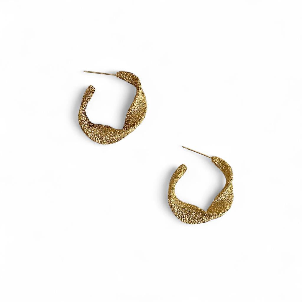 Textured Twist Hoop Earring
