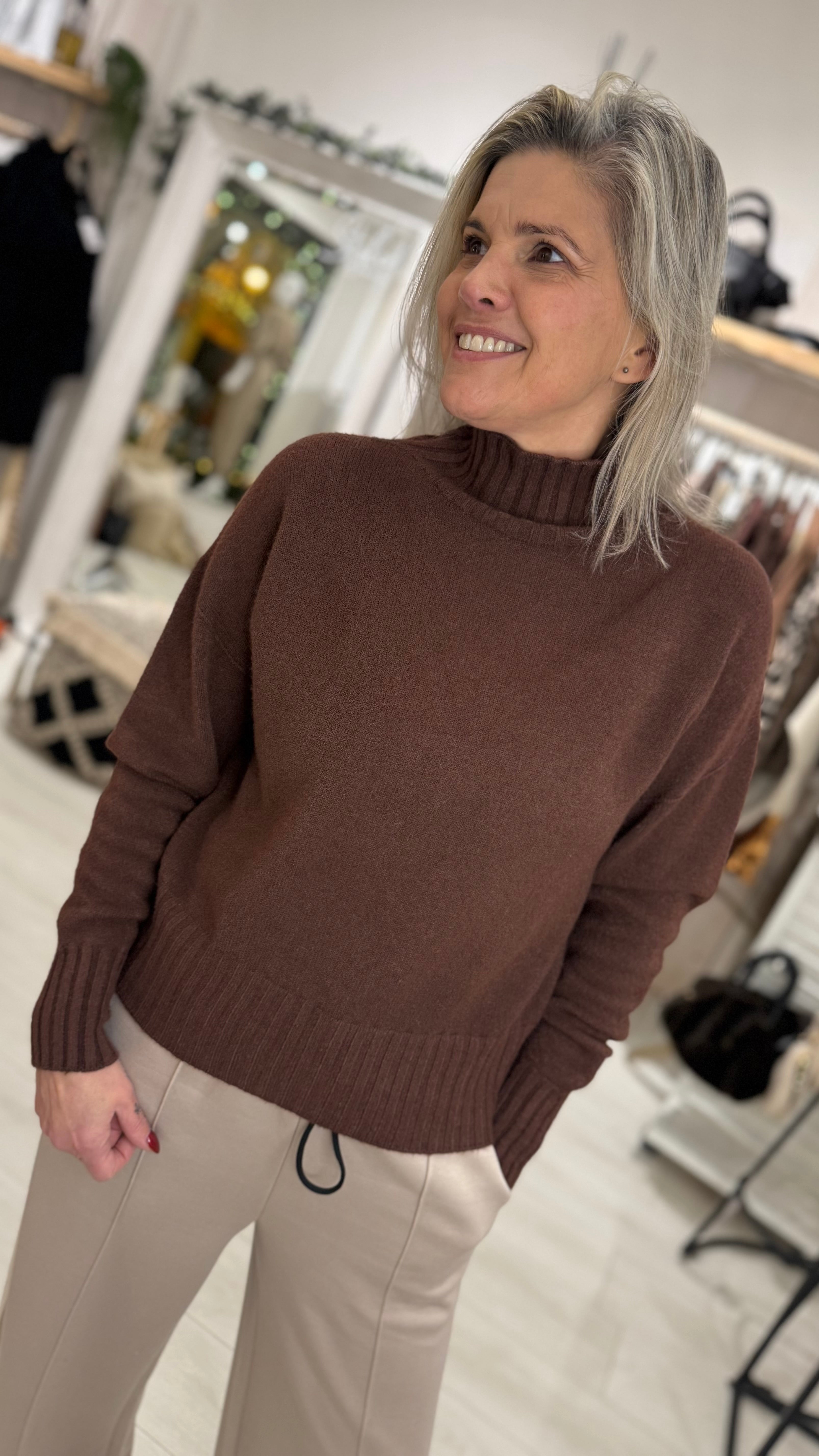 Luxe Arabella Roll Neck Knit