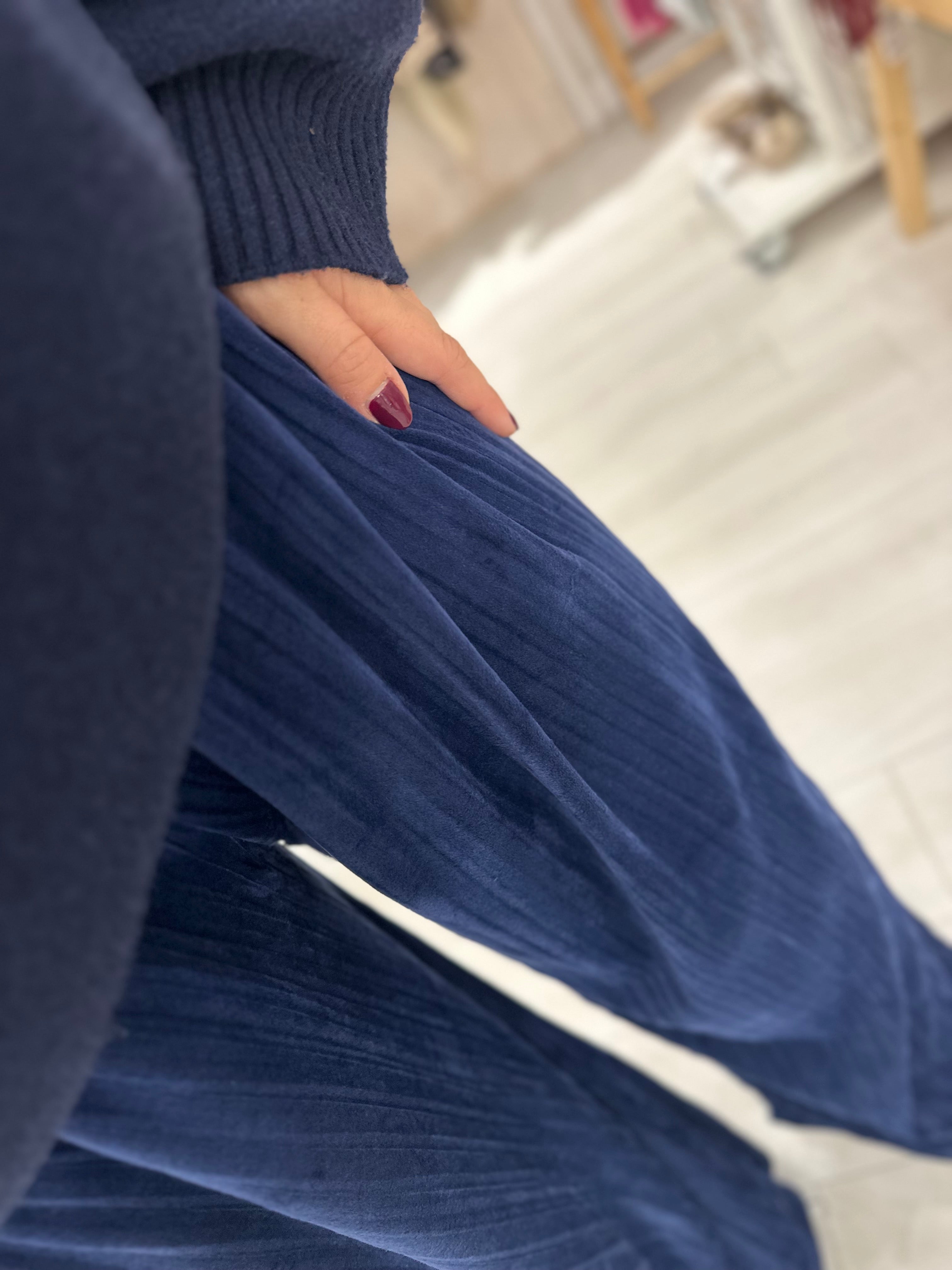 Willow Velvet Wide Leg Trousers