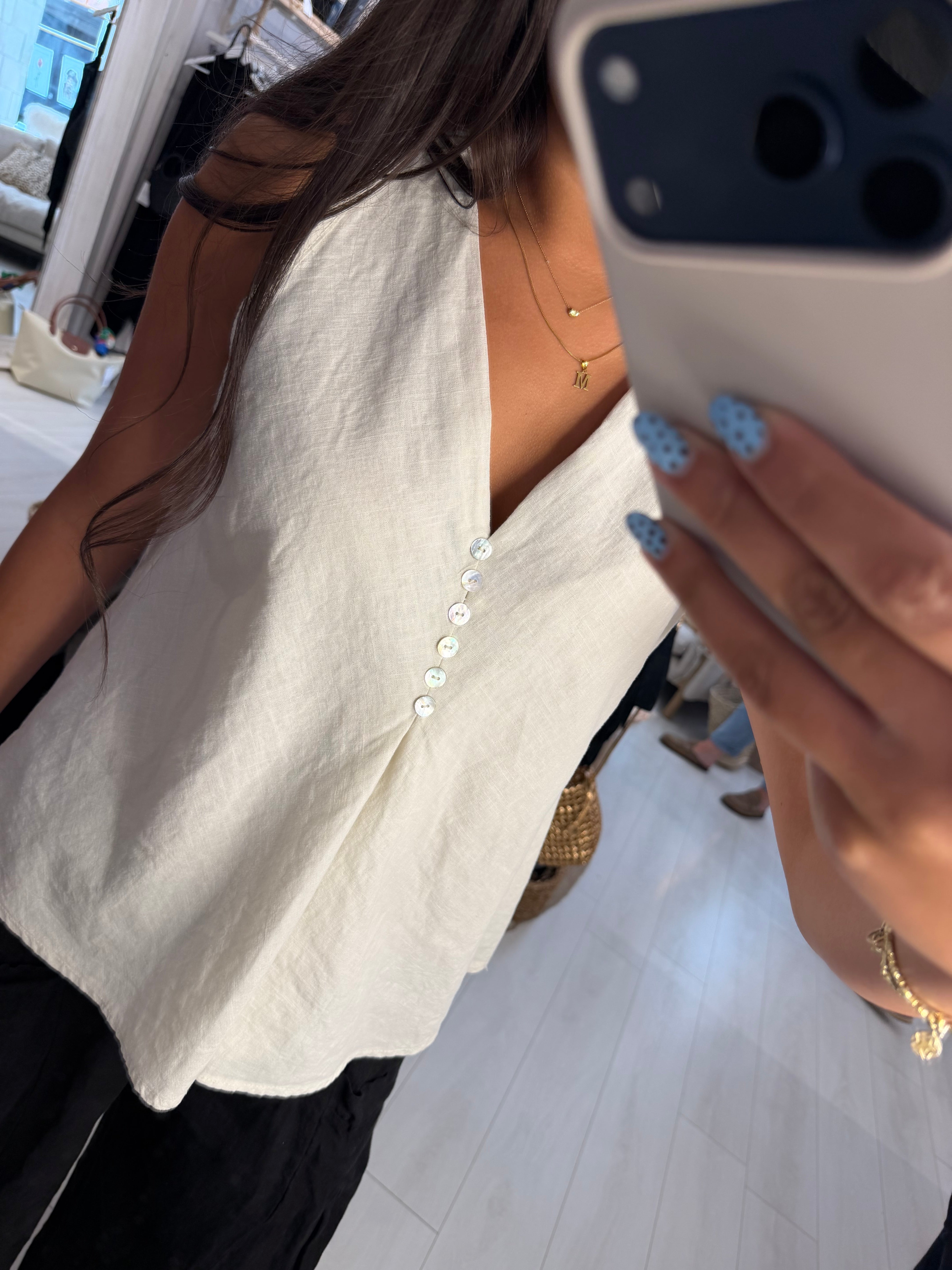 Klara Linen Sleevless Top