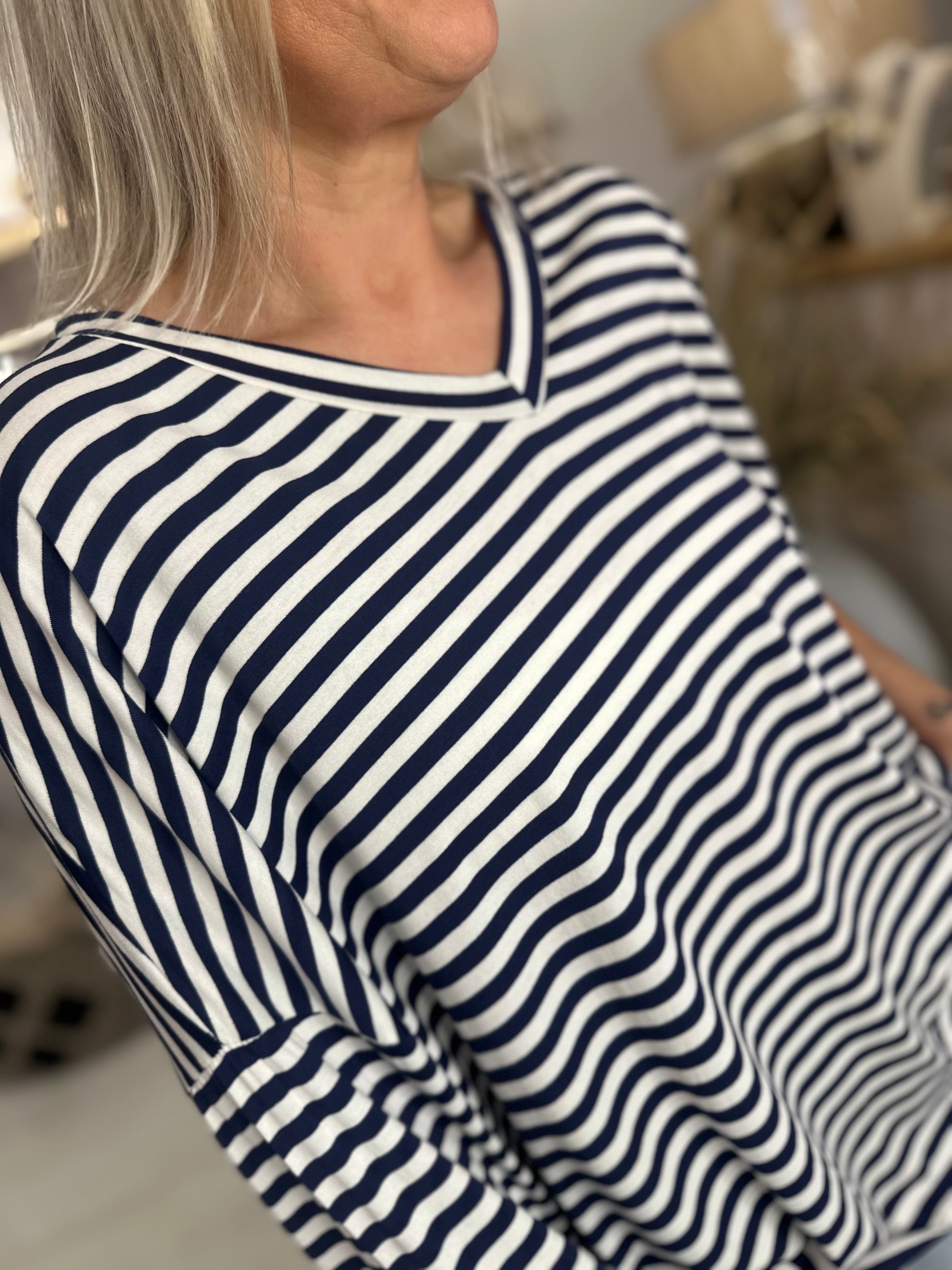 Pasha Striped Oversized Top