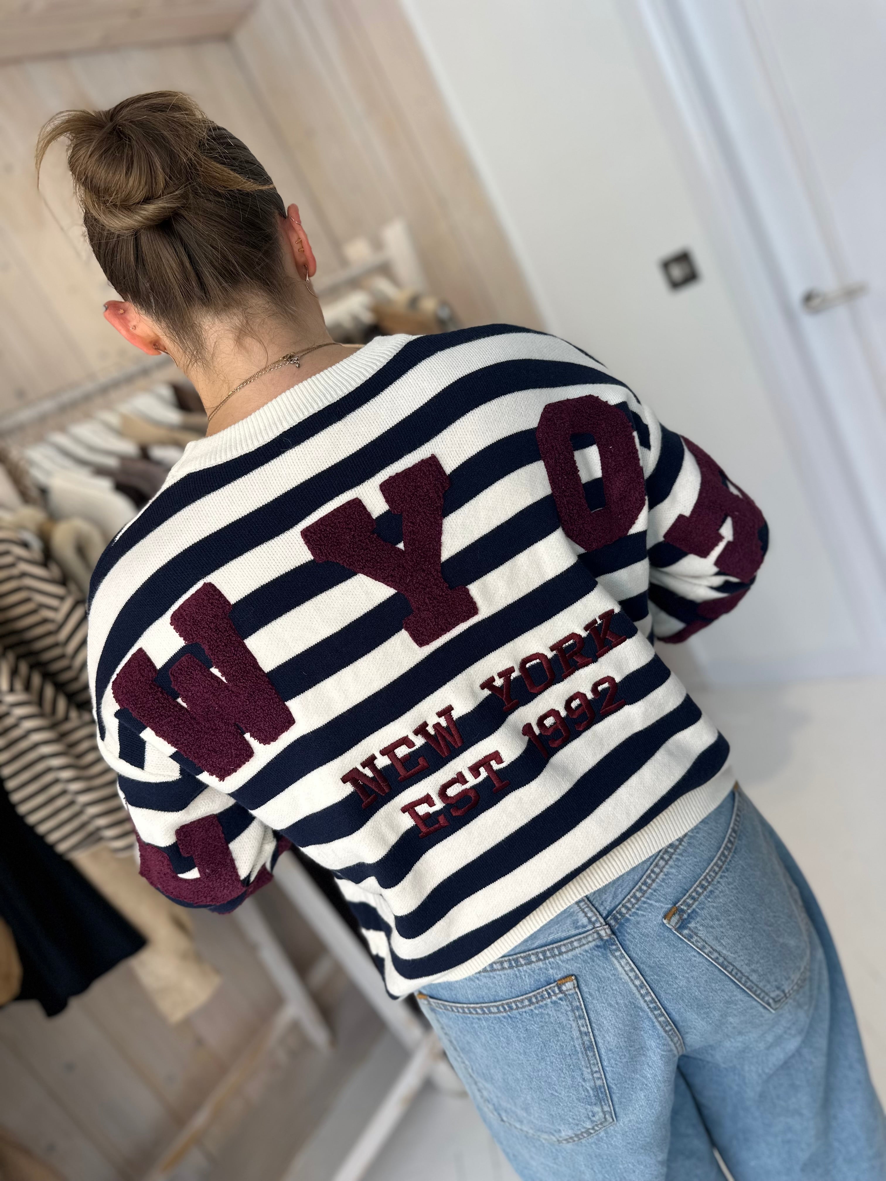 New York Striped Jummper
