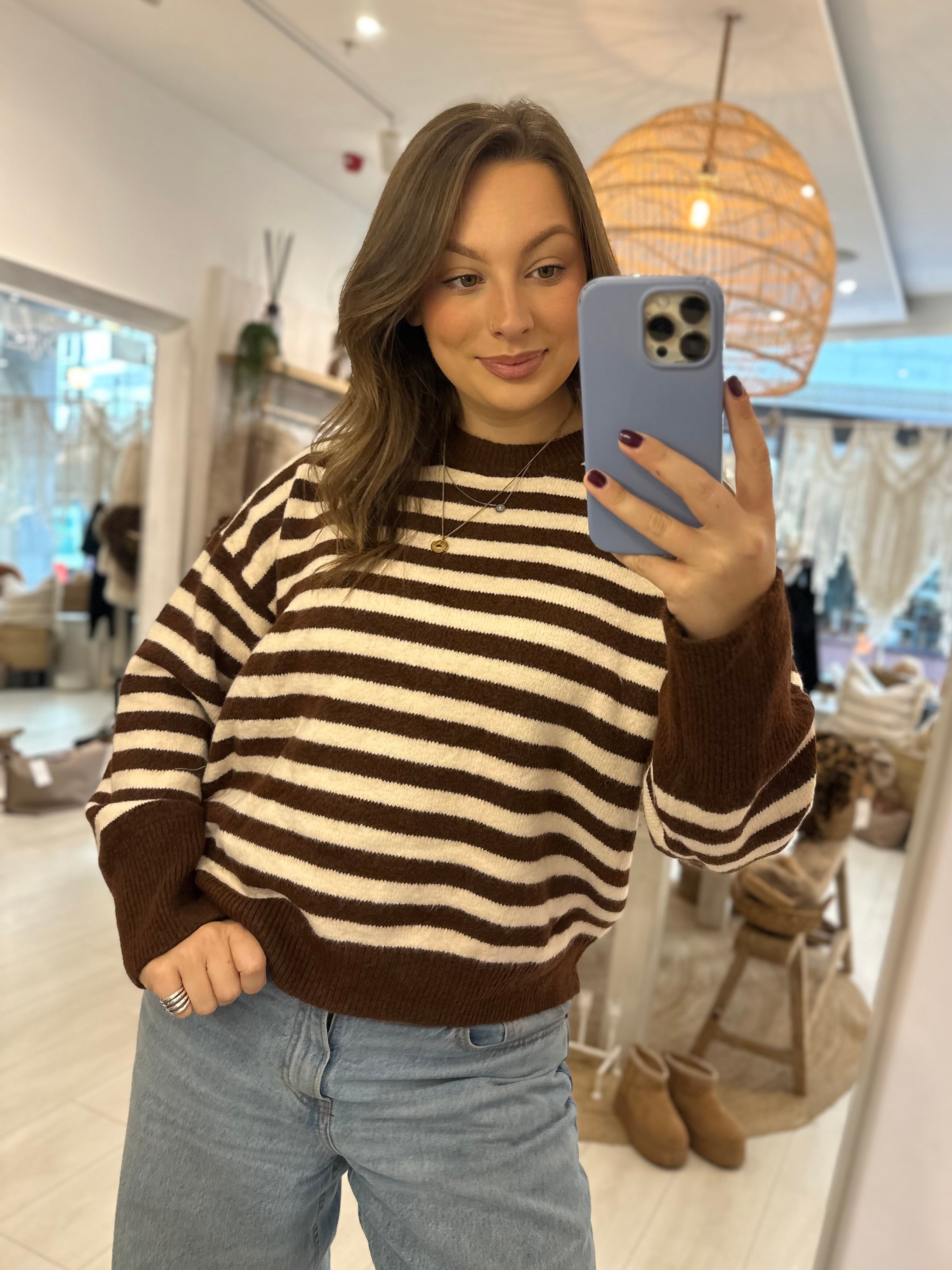 Lila Striped Knit Jumper
