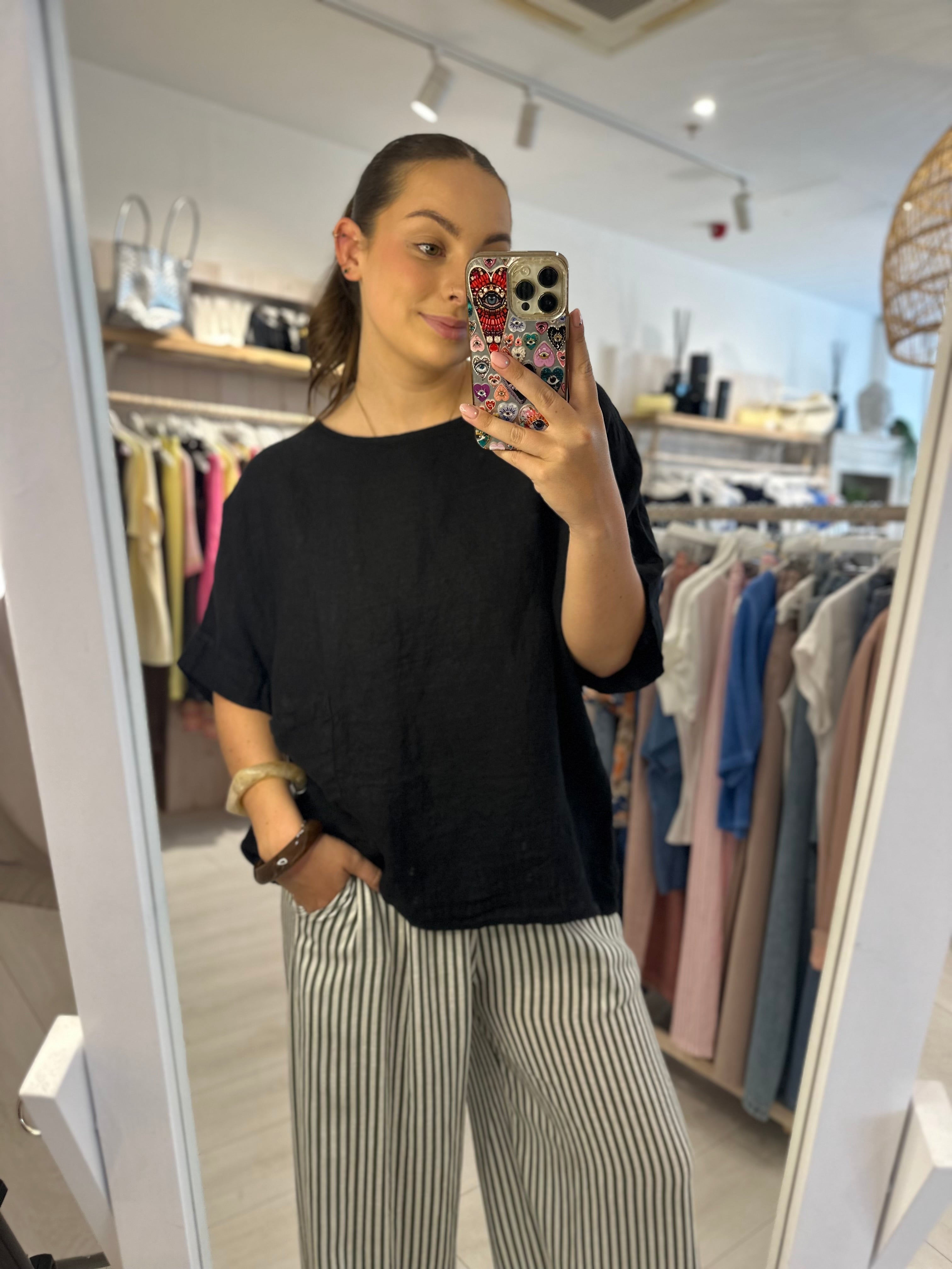 Olive Round Neck Top