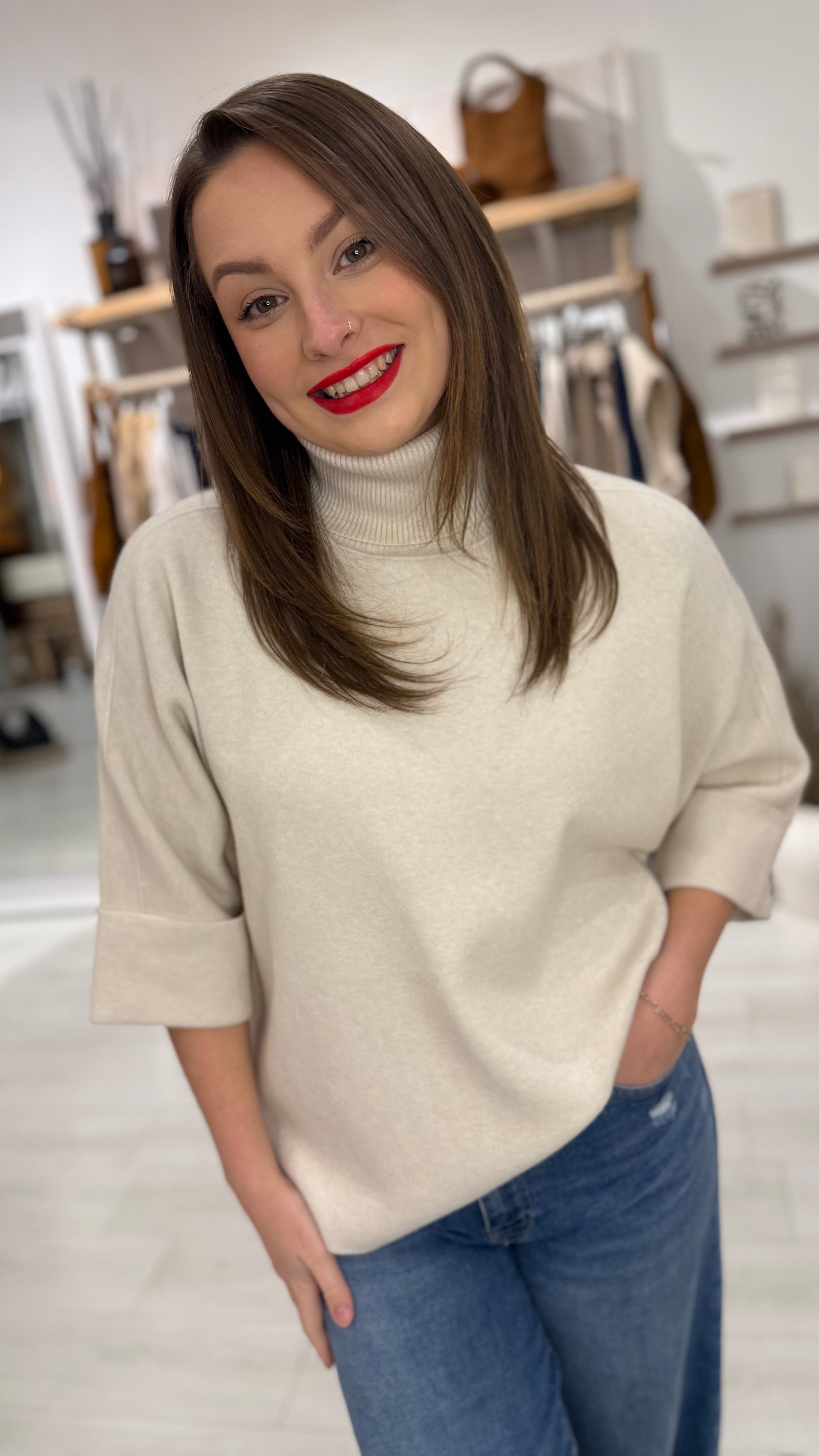 Brigitte Roll Neck Knit