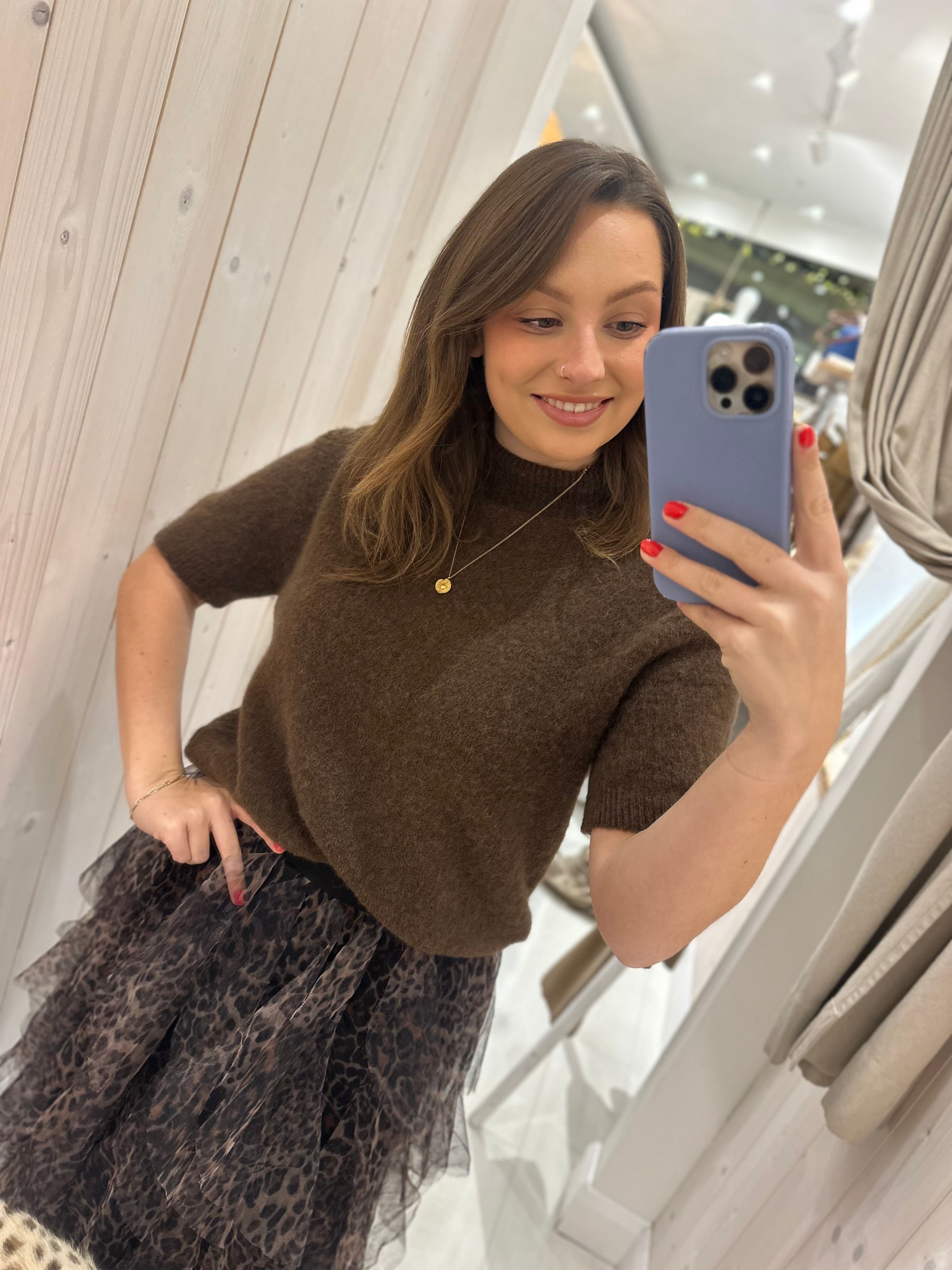 Holly High Neck Boxy Knit