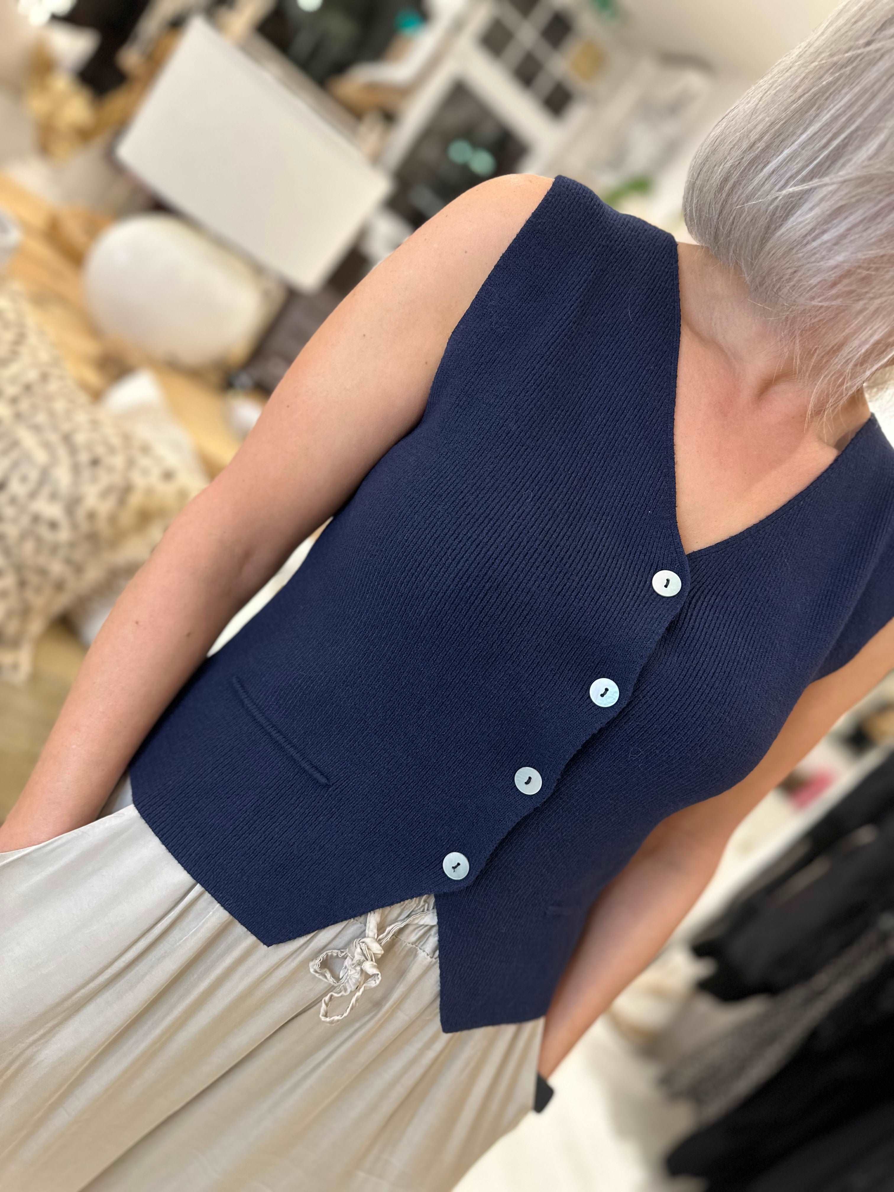 Alba Ribbed Waistcoat