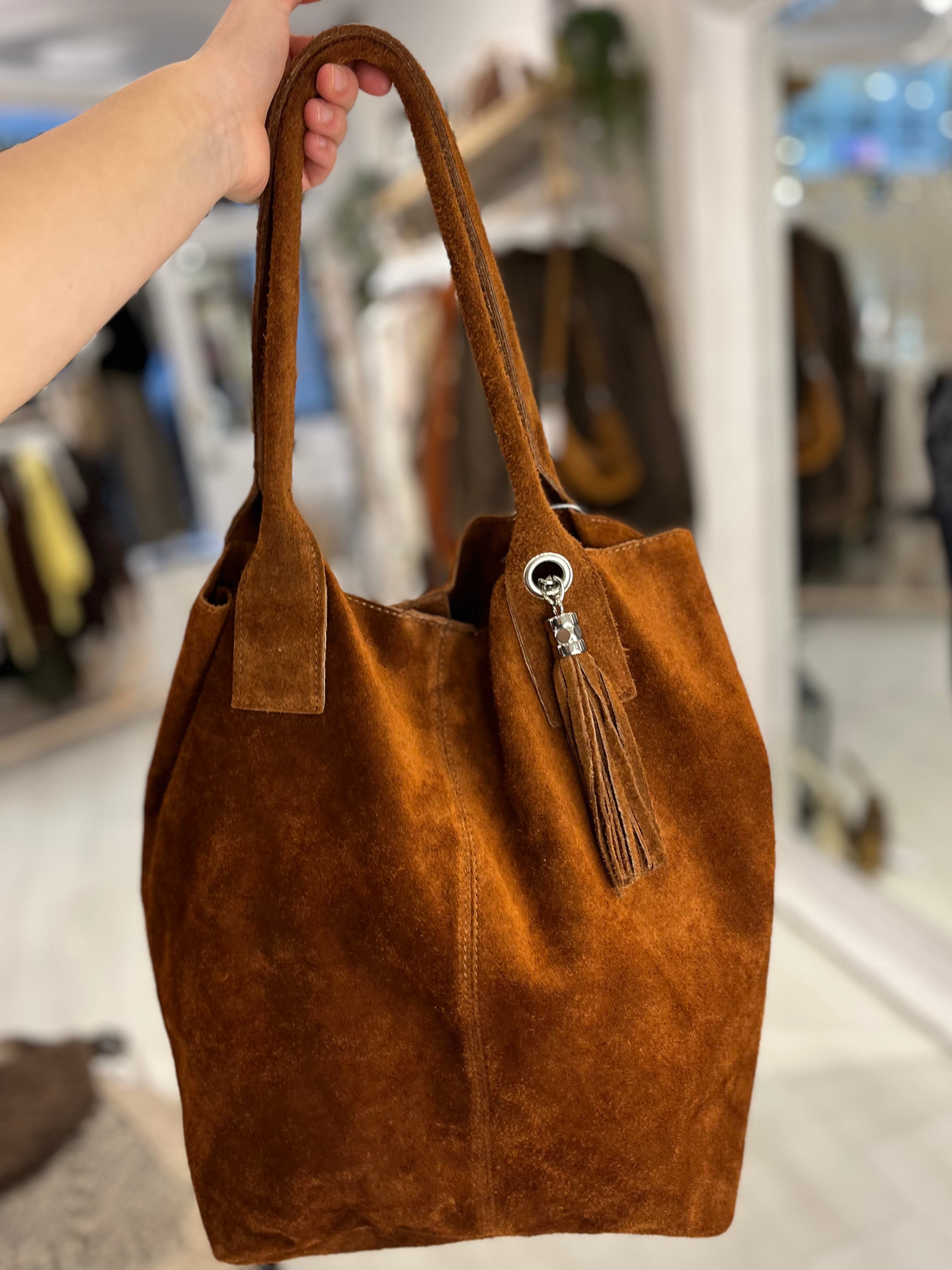 Suede Tote Bag