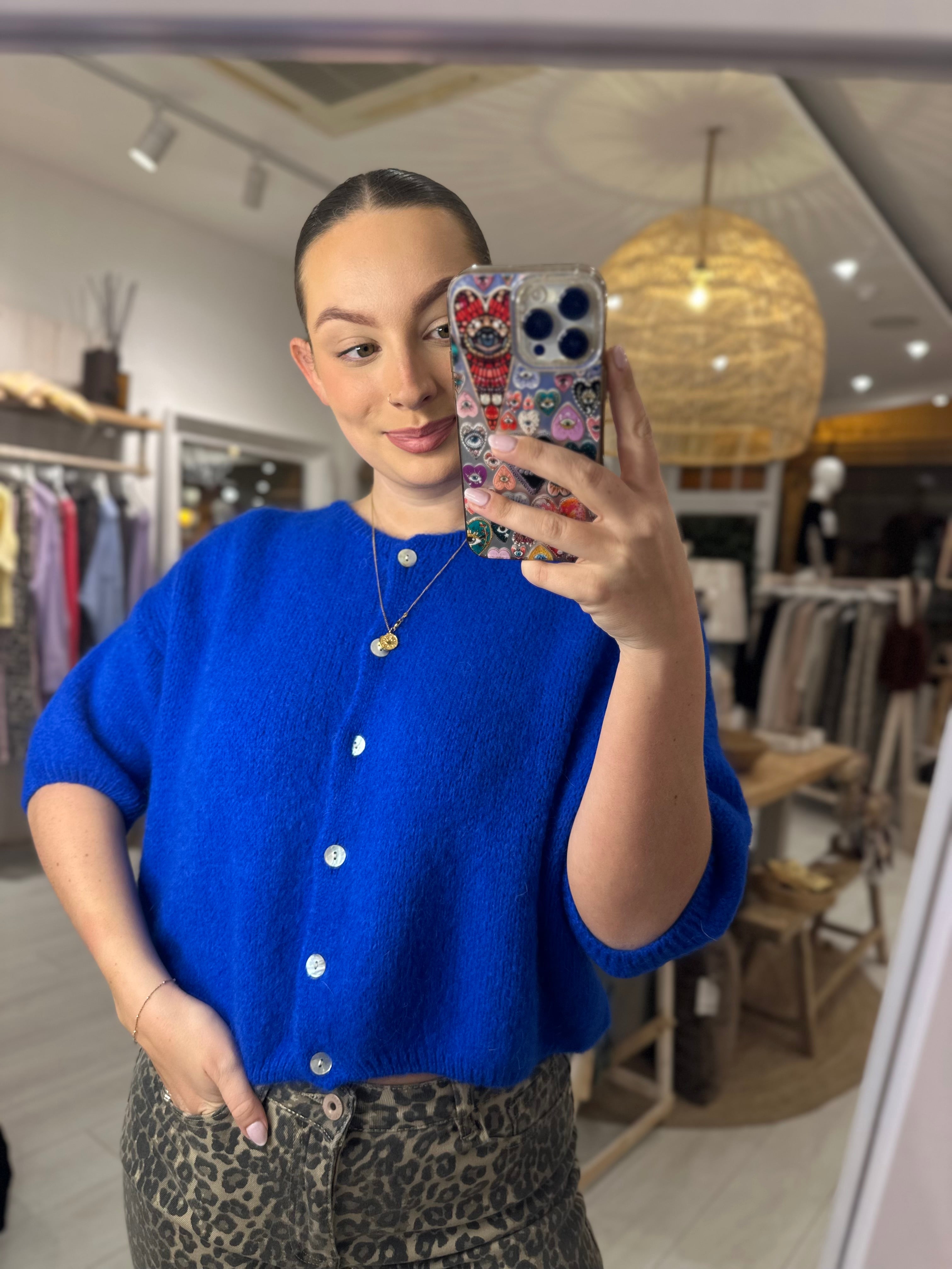 Maddie Mohair Short Sleeved Cardigan
