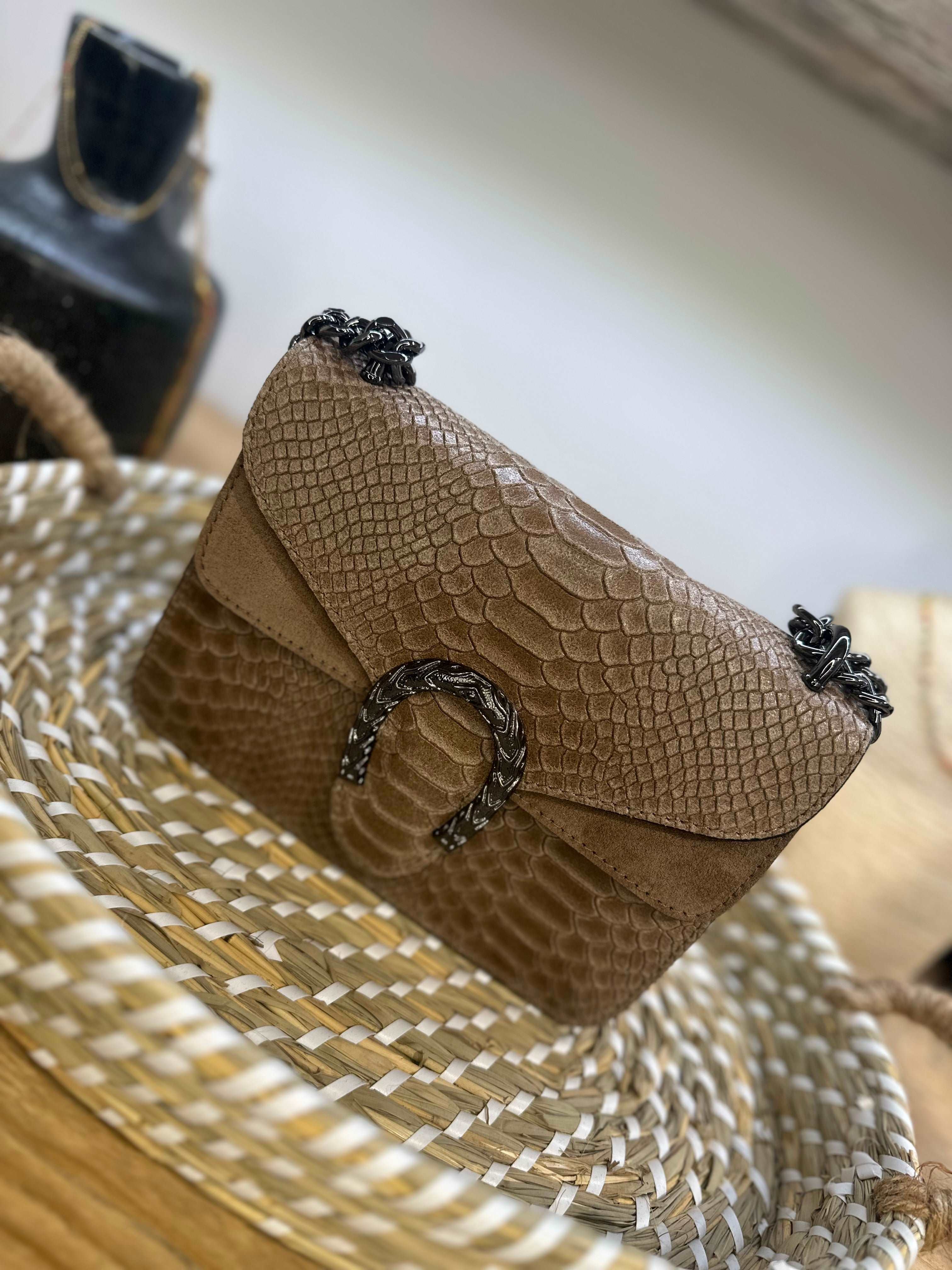 Silver croc bag hotsell
