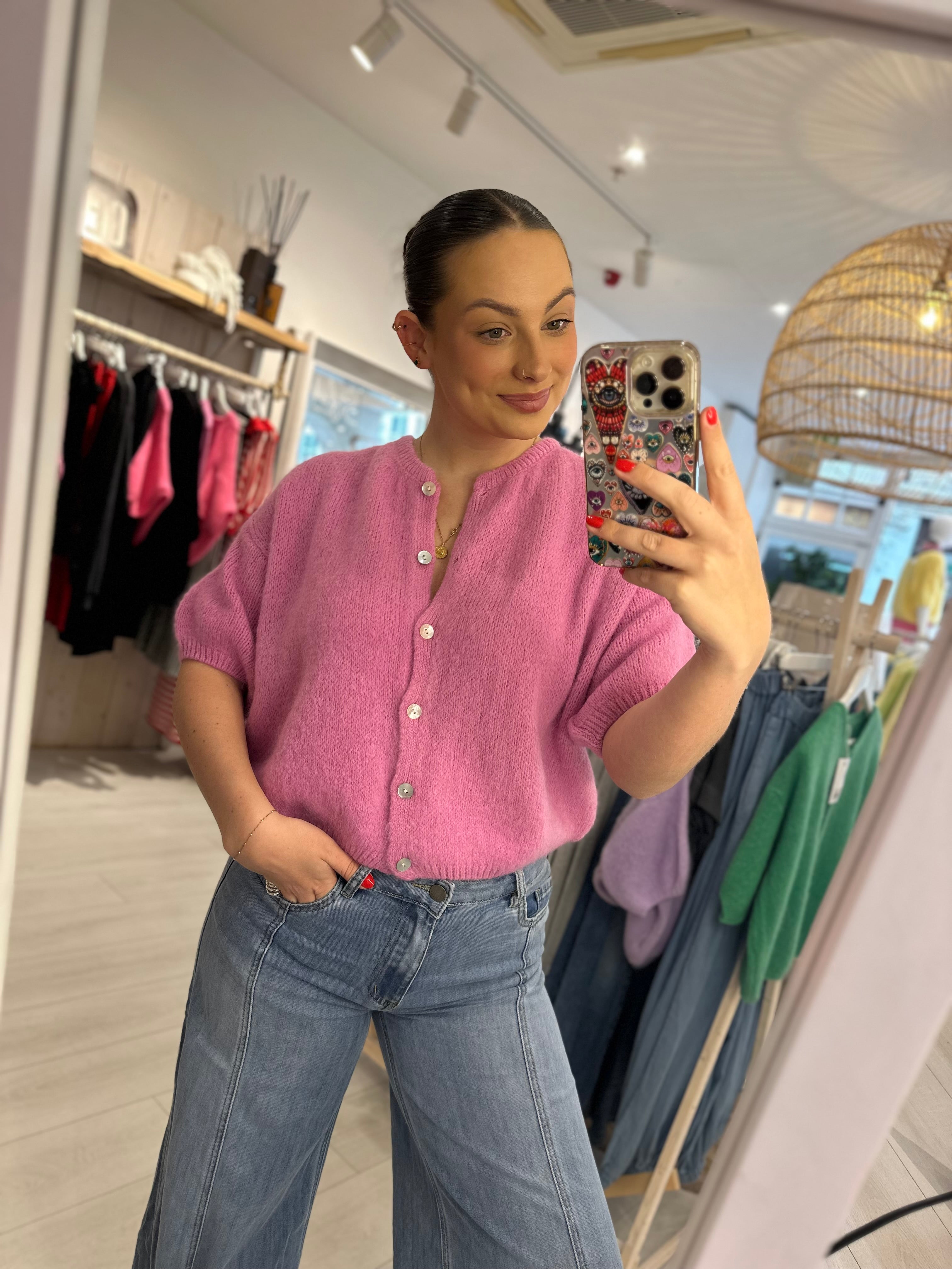 Maddie Mohair Short Sleeved Cardigan