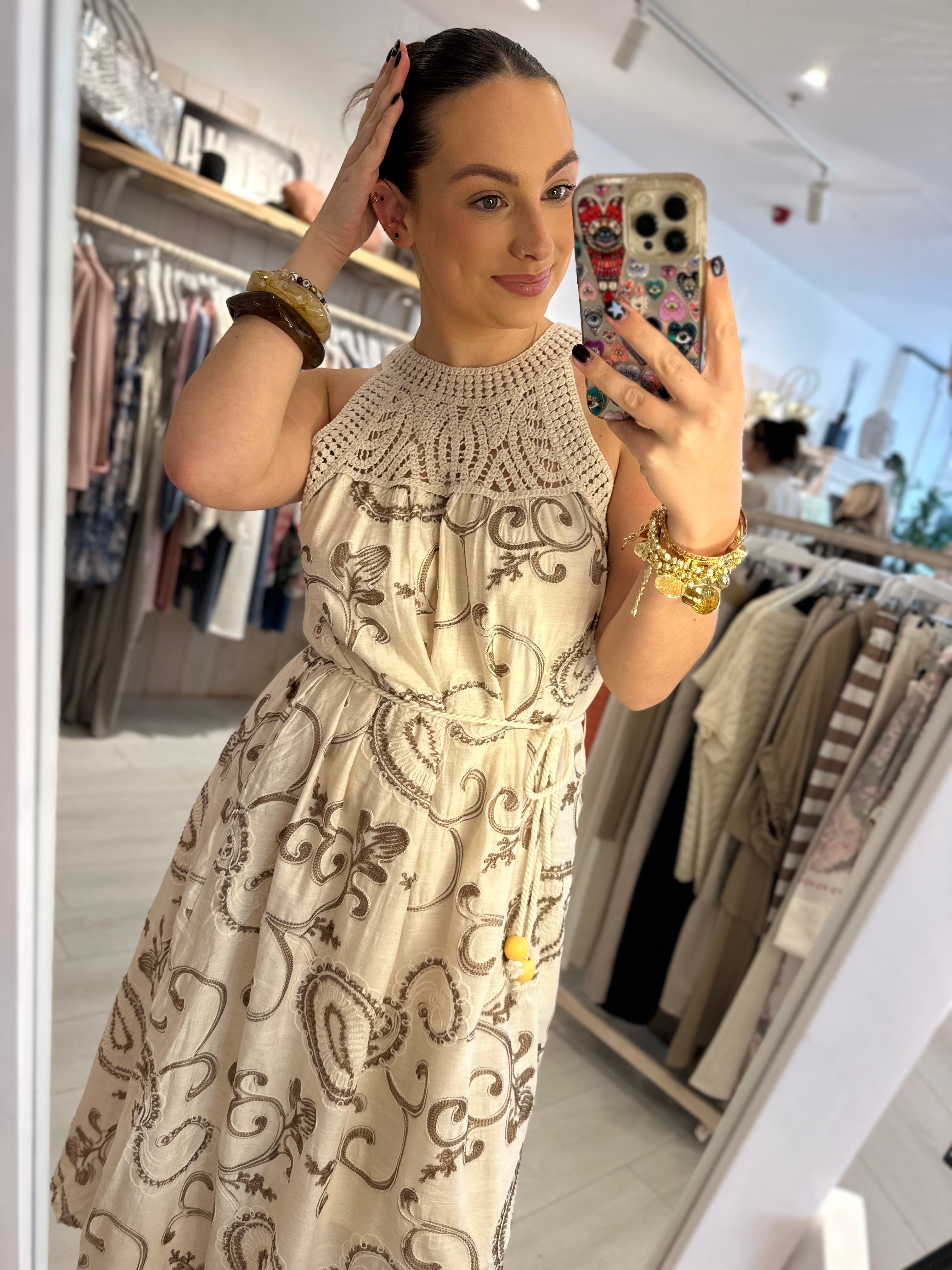 Alima Embroidered Dress