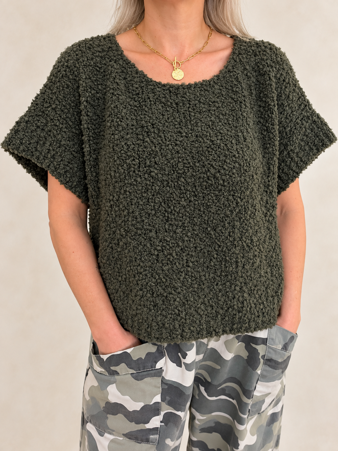 Poppy Popcorn Knit