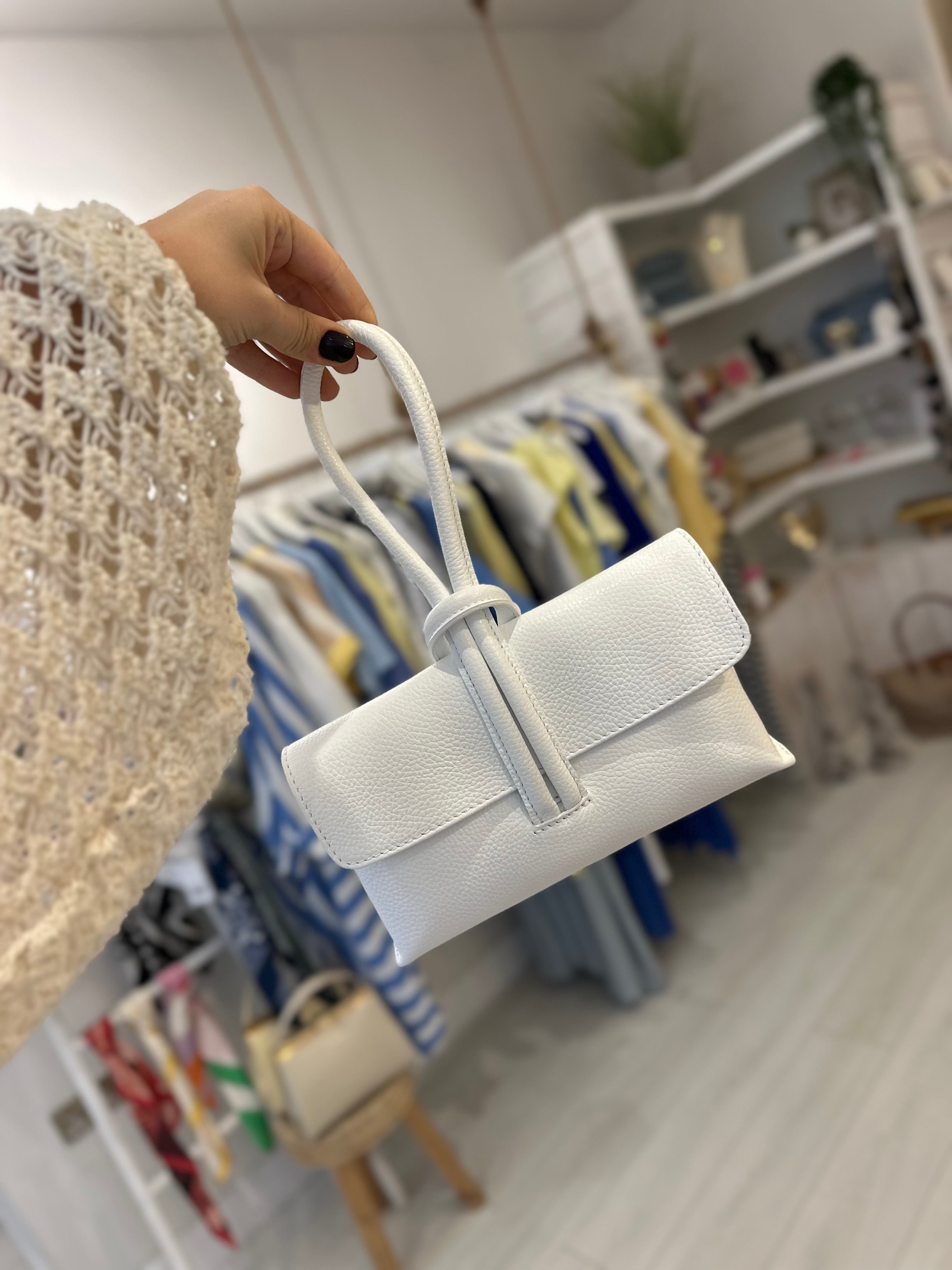 Lulu Loop Handle Leather Bag