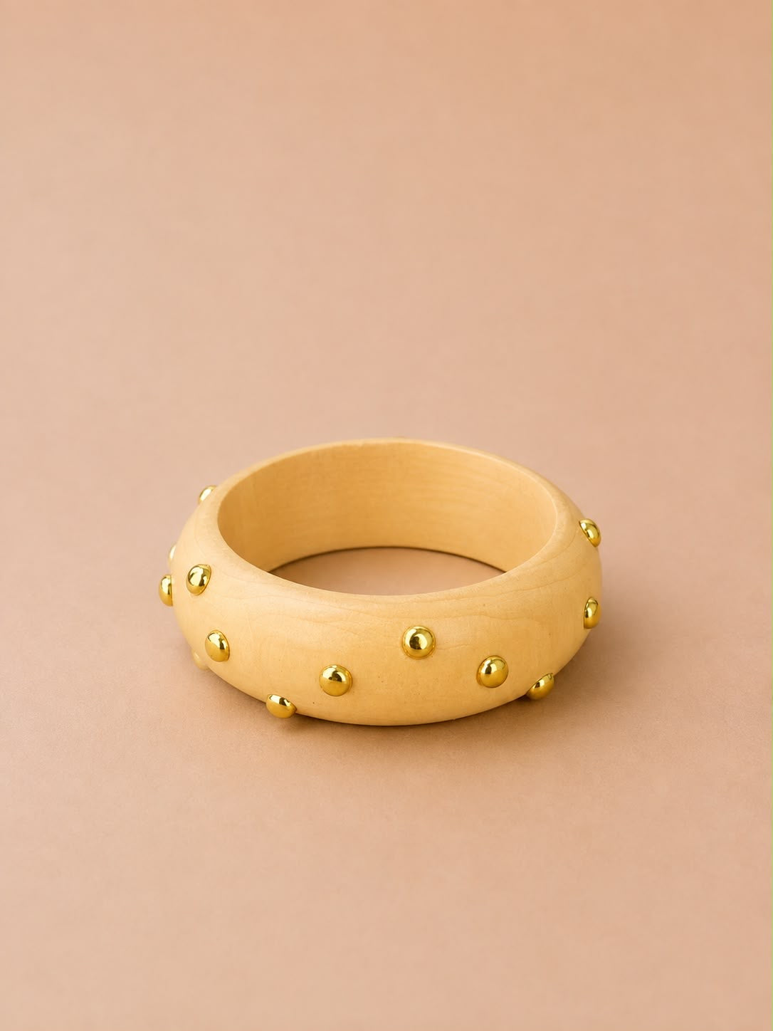 Beau Studded Wooden Bangle