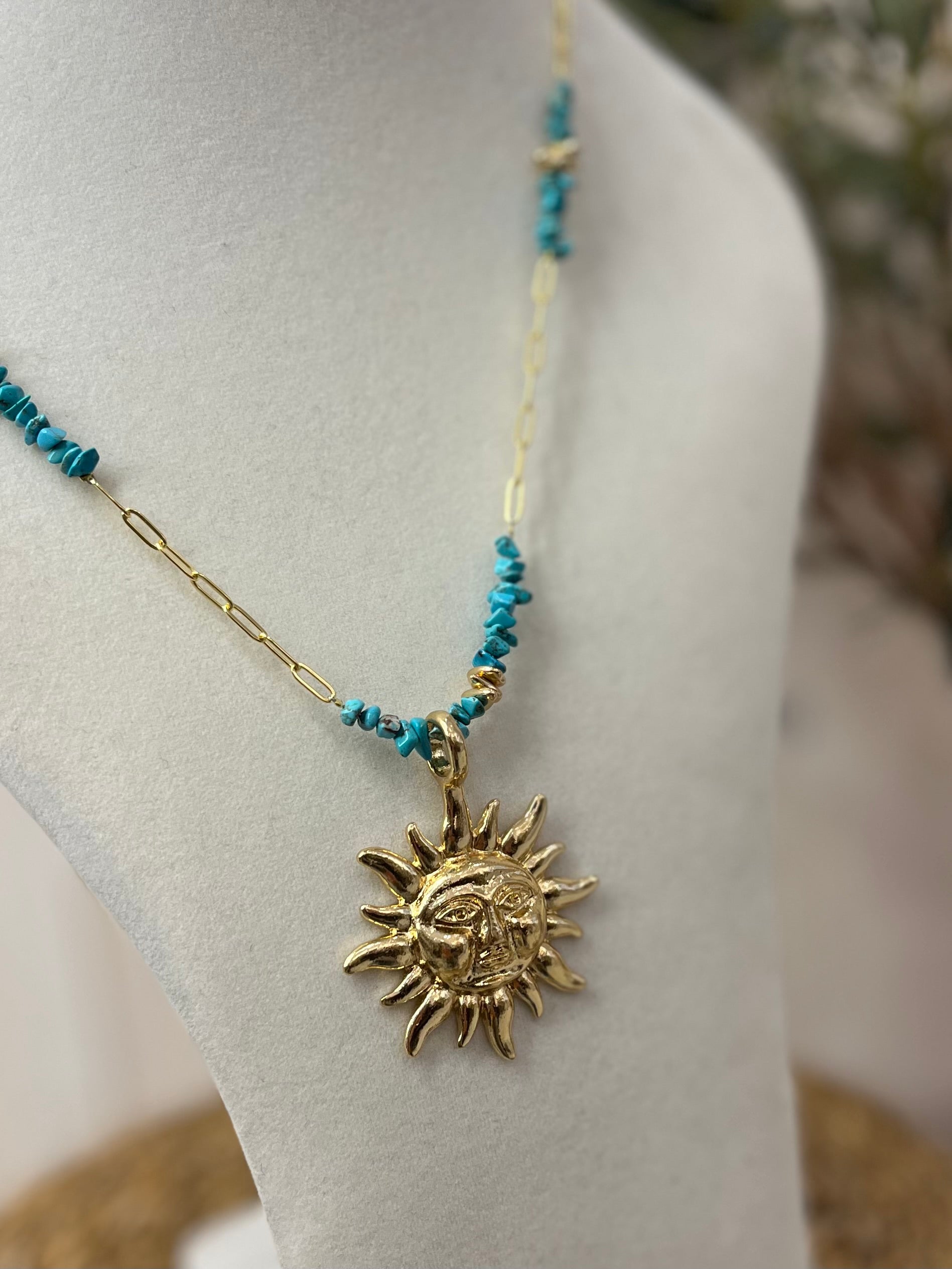 Turquoise Sun Necklace