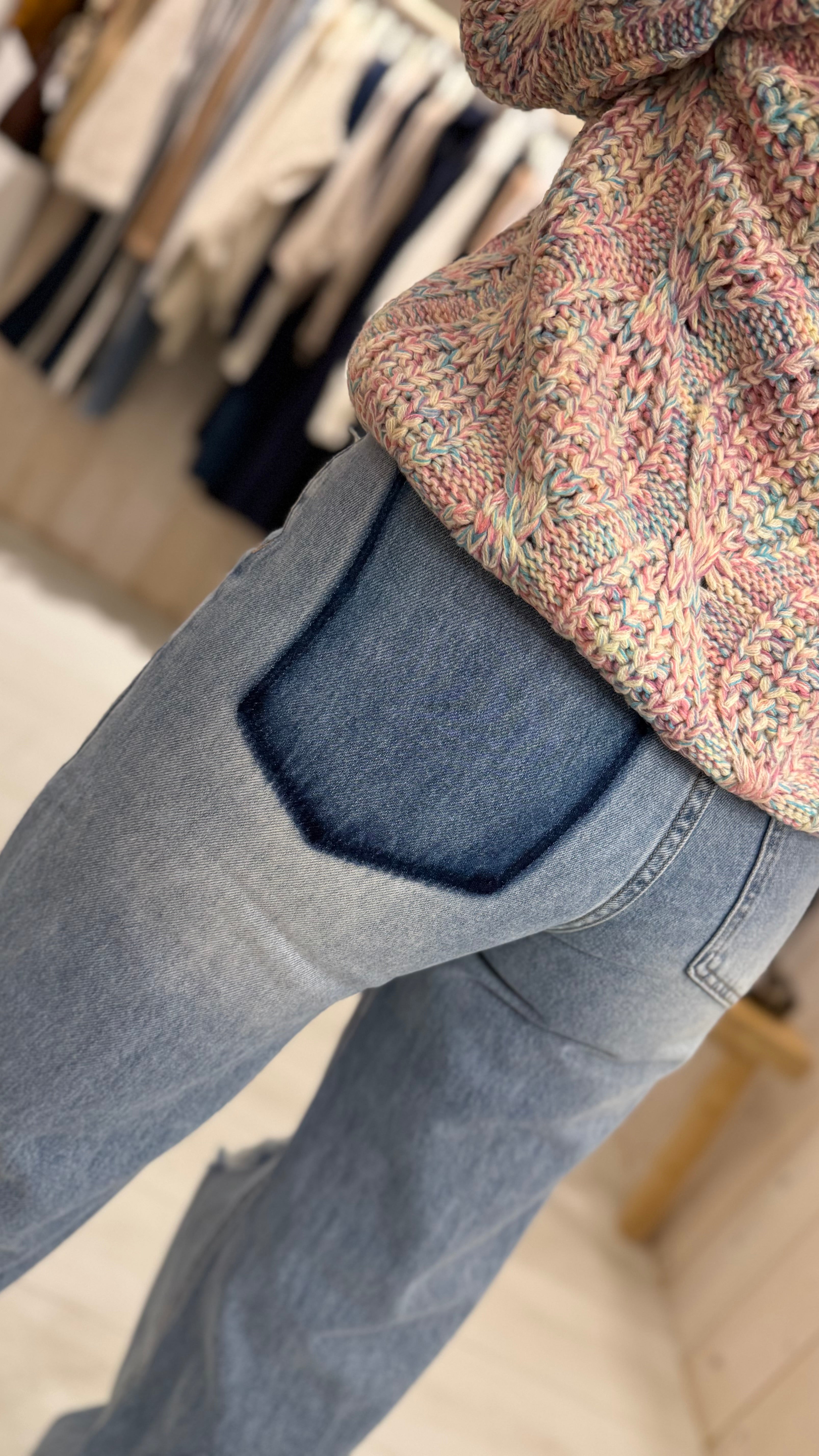 Billie Ripped Wide Leg Jeans