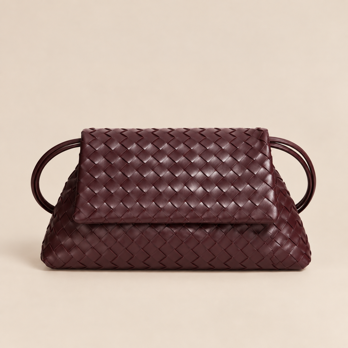 Intrecciato Woven Crossbody Bag Chocolate