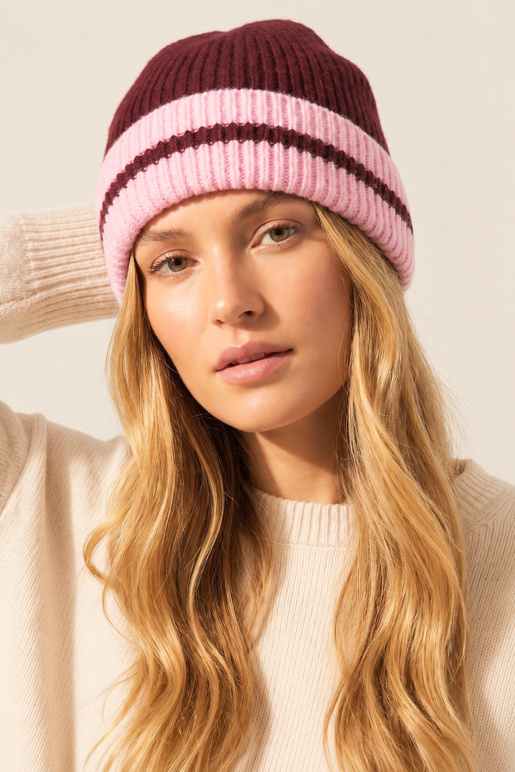 Striped Beanie