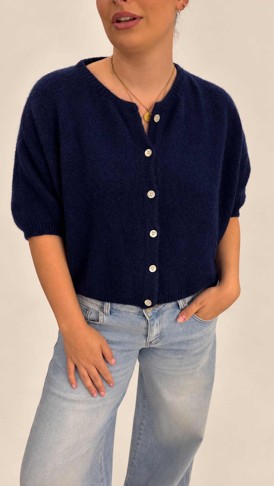 Maddie Mohair Short Sleeved Cardigan
