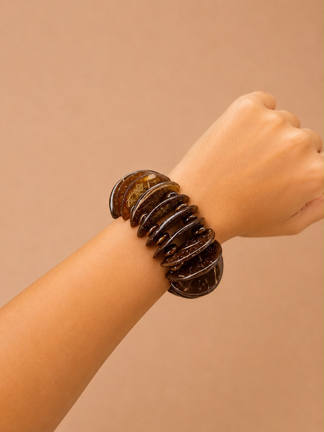 Jo Wooden Elasticated Bracelet