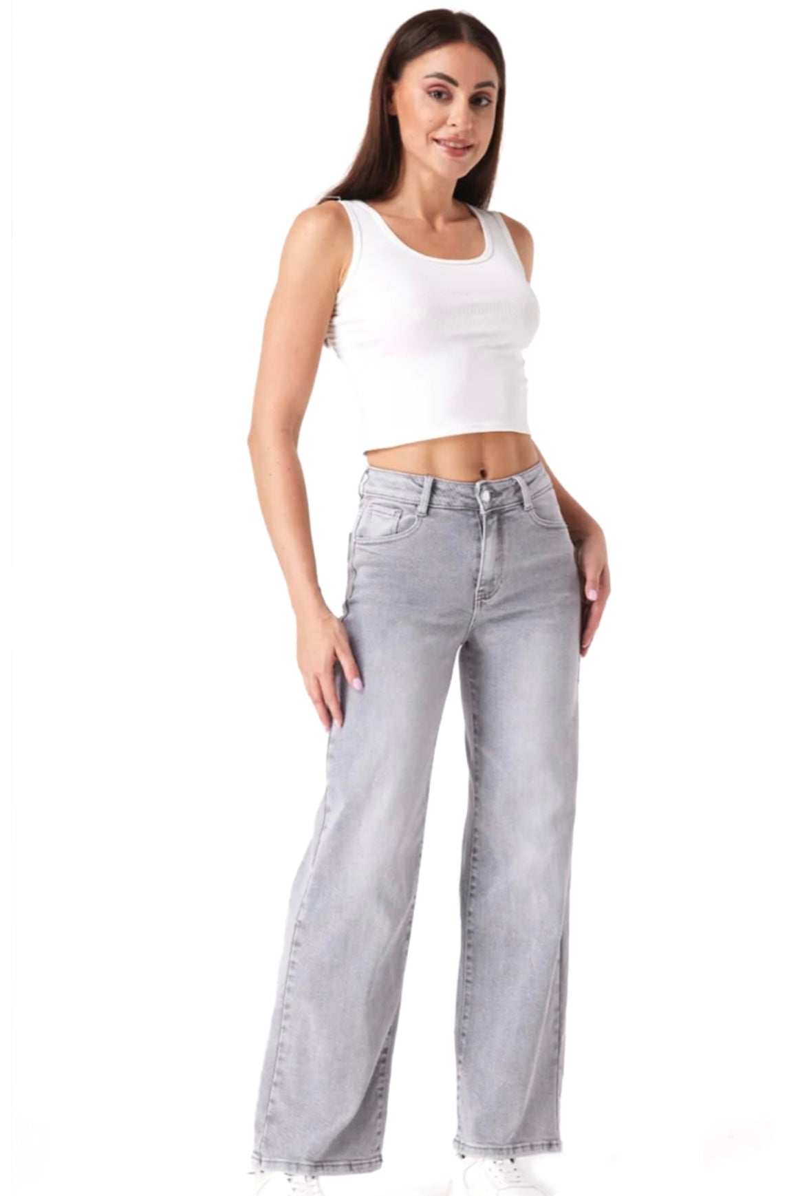 Freddy Faded Grey Mid Rise Jeans