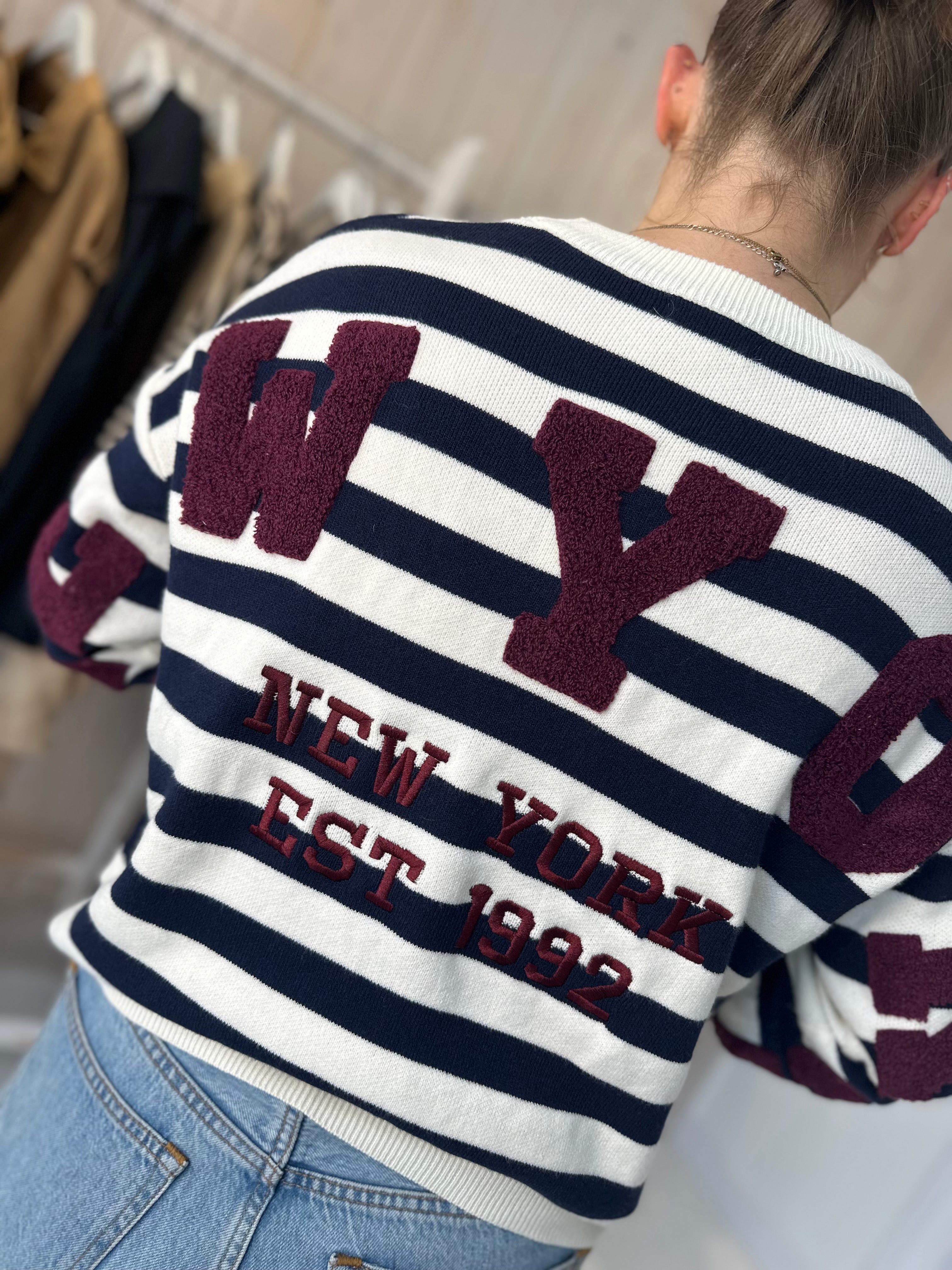 New York Striped Jummper
