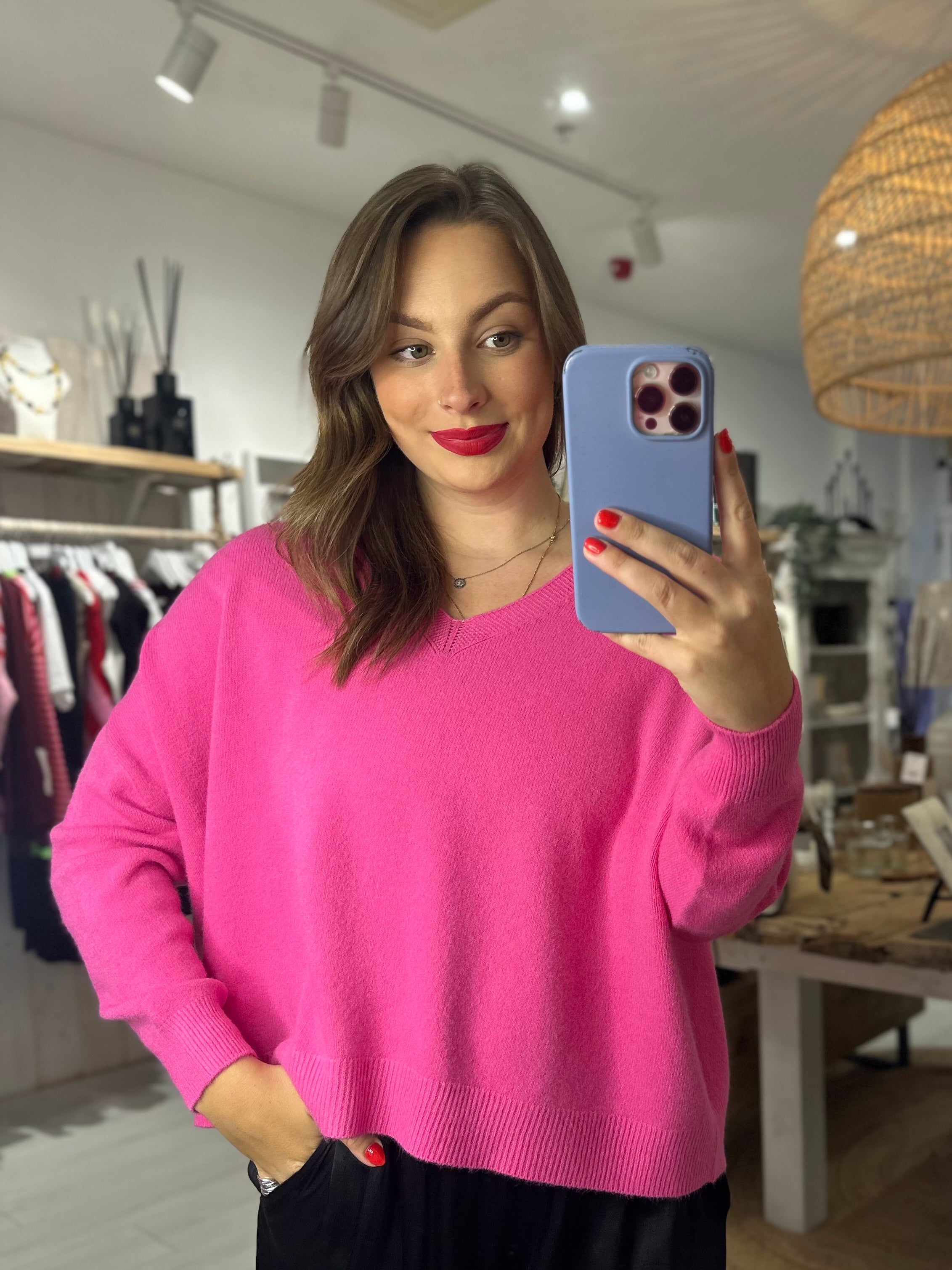 Luxe Anastasia V-Neck Knit
