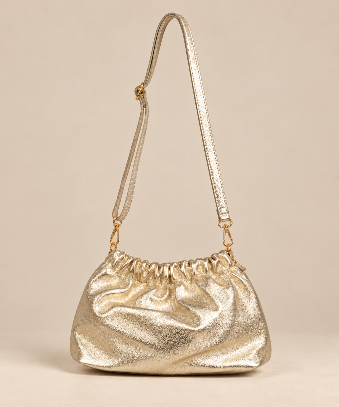 Hobo Style Leather Pouch Bag