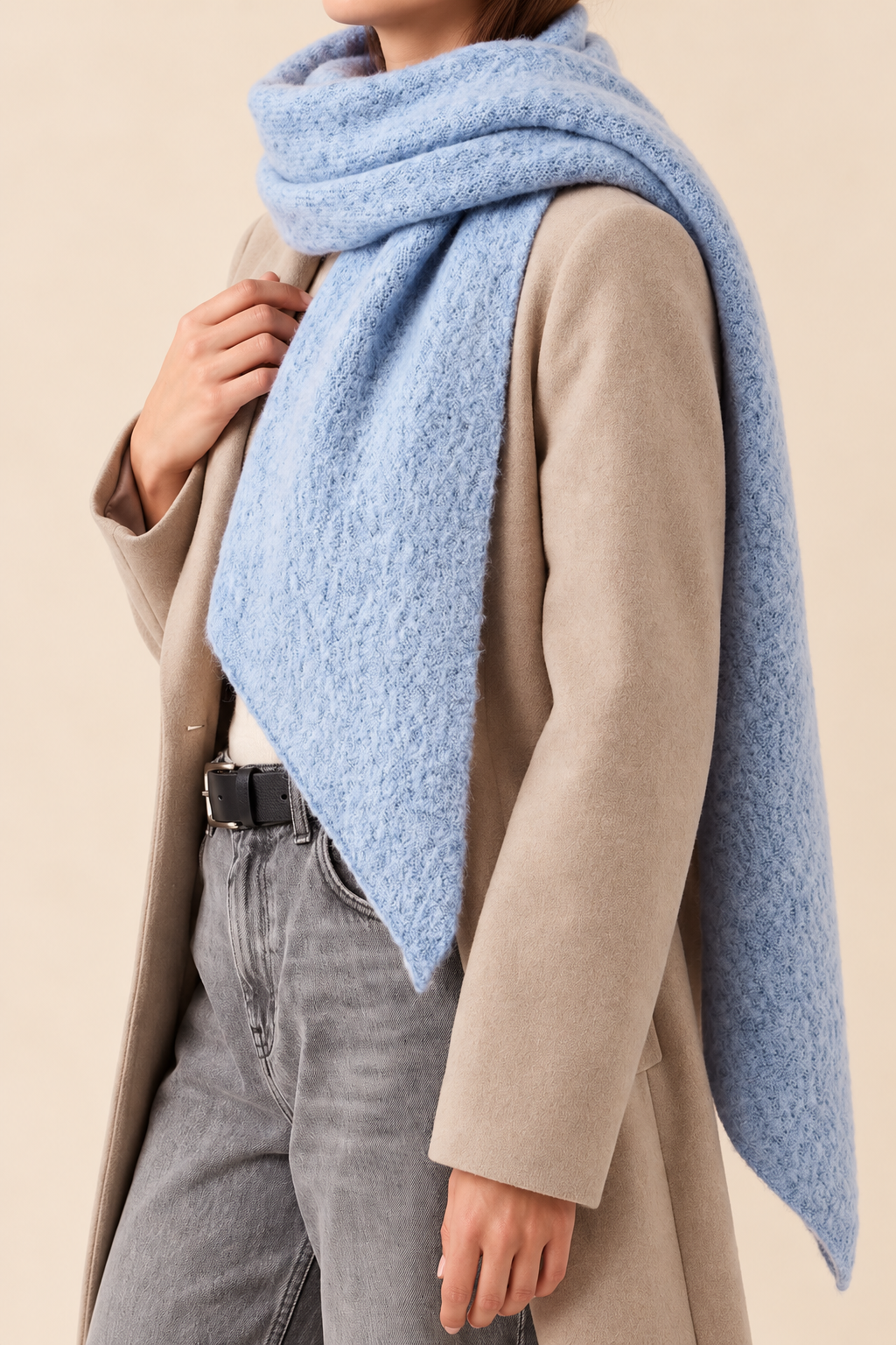 Hetty Heavyweight Asymmetric Scarf