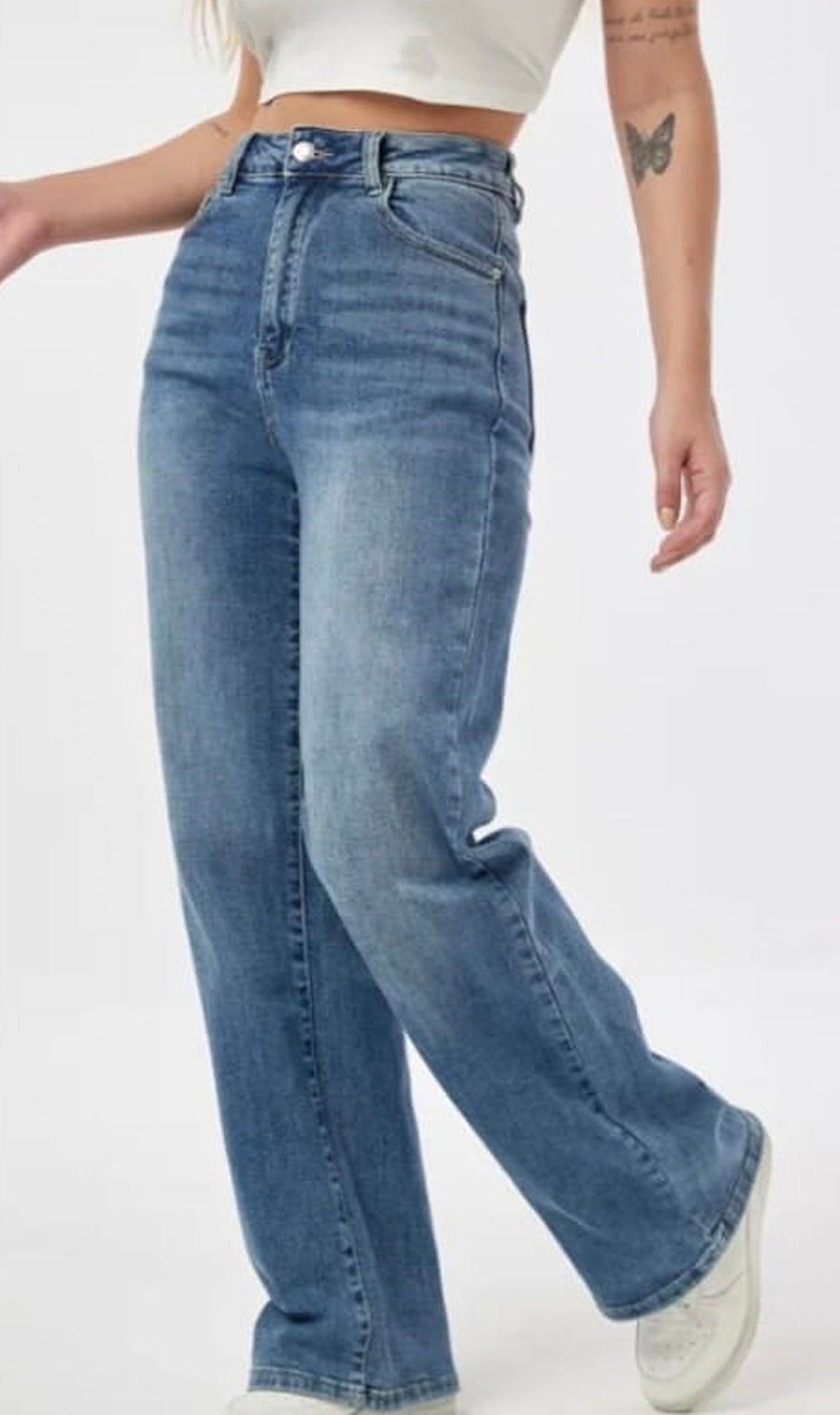 Relaxed Dark Wash Dad Jeans