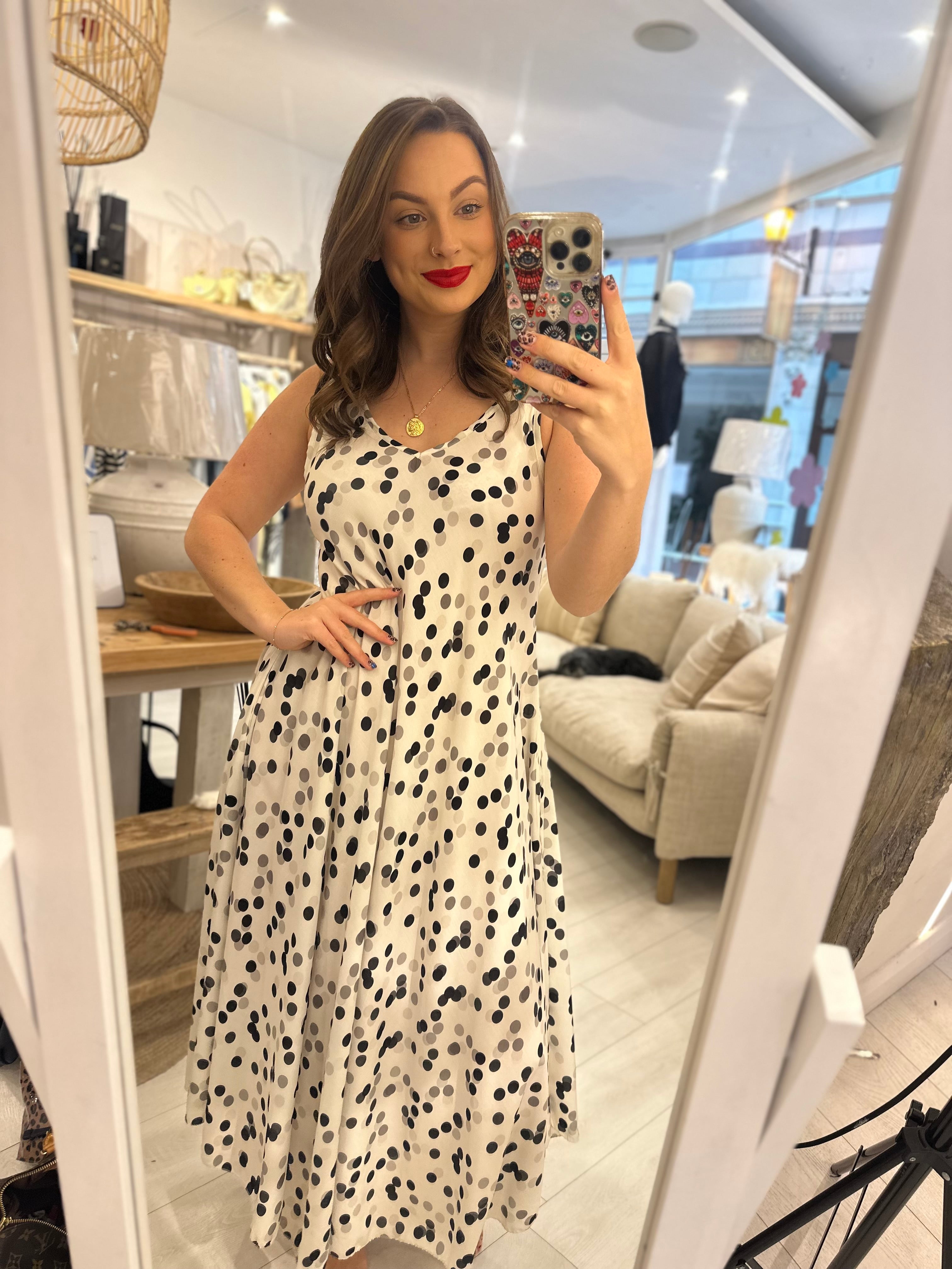 Polly Polka Dot Maxi Dress