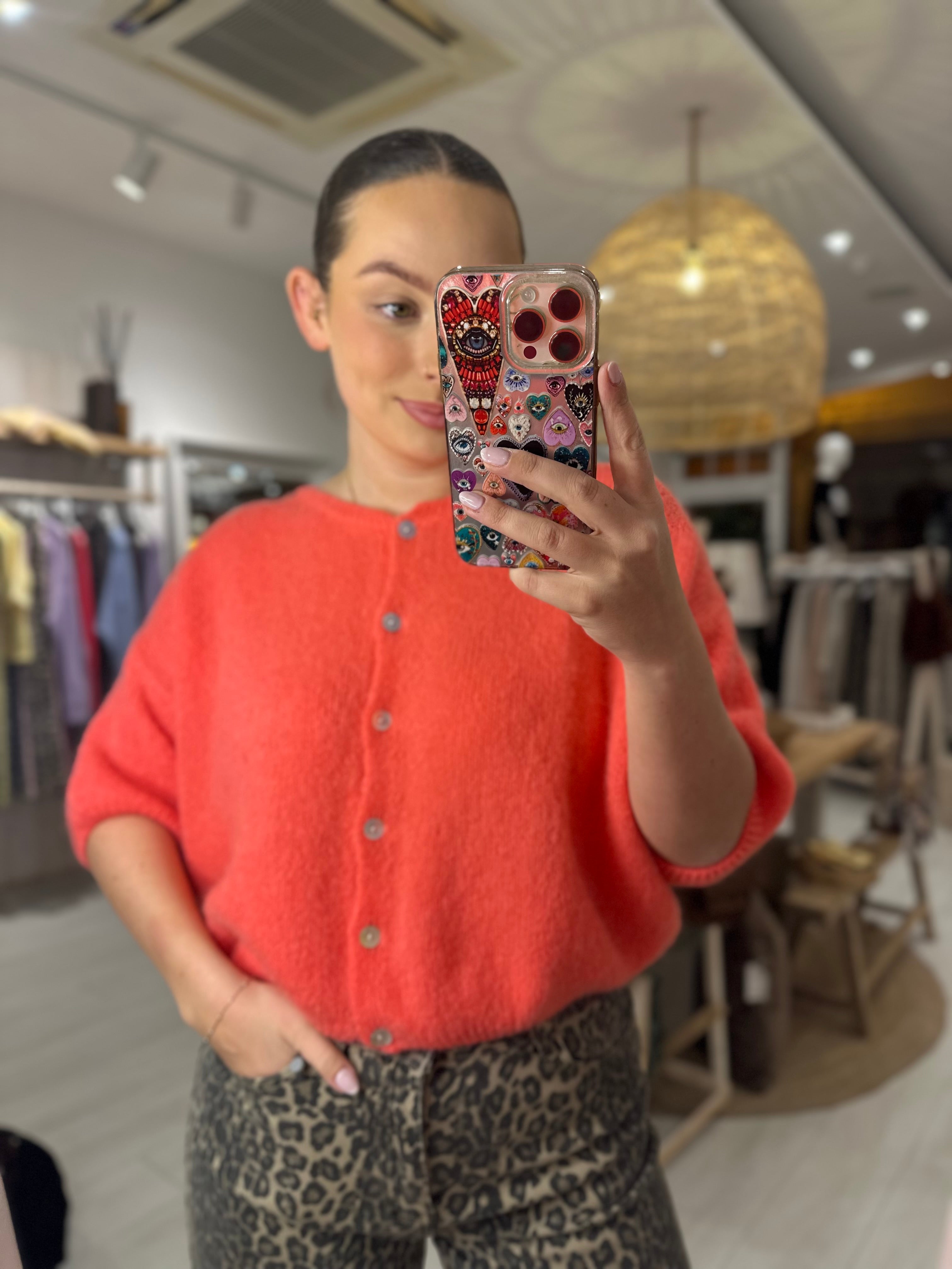 Maddie Mohair Short Sleeved Cardigan