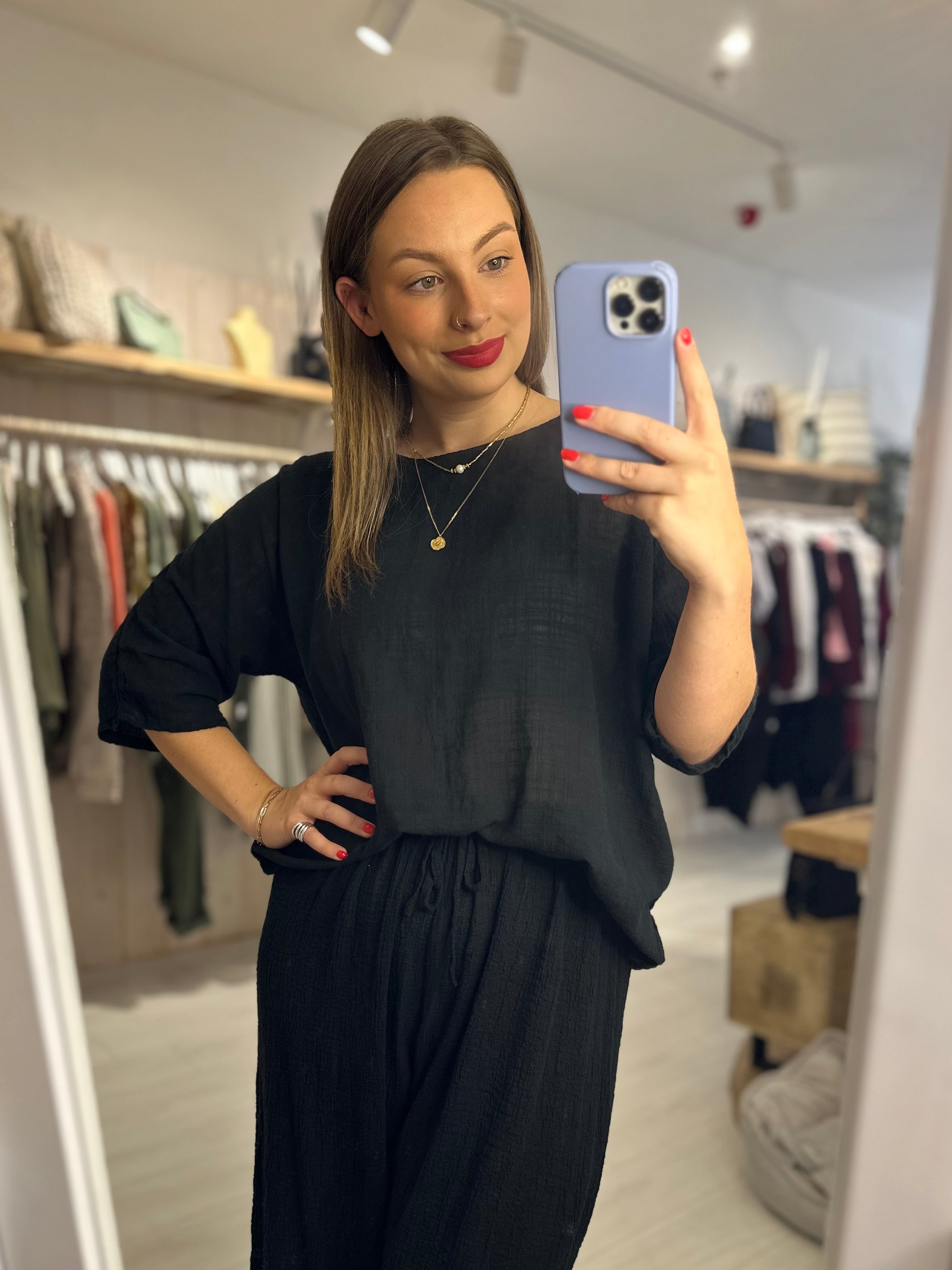 Lila Cotton Top