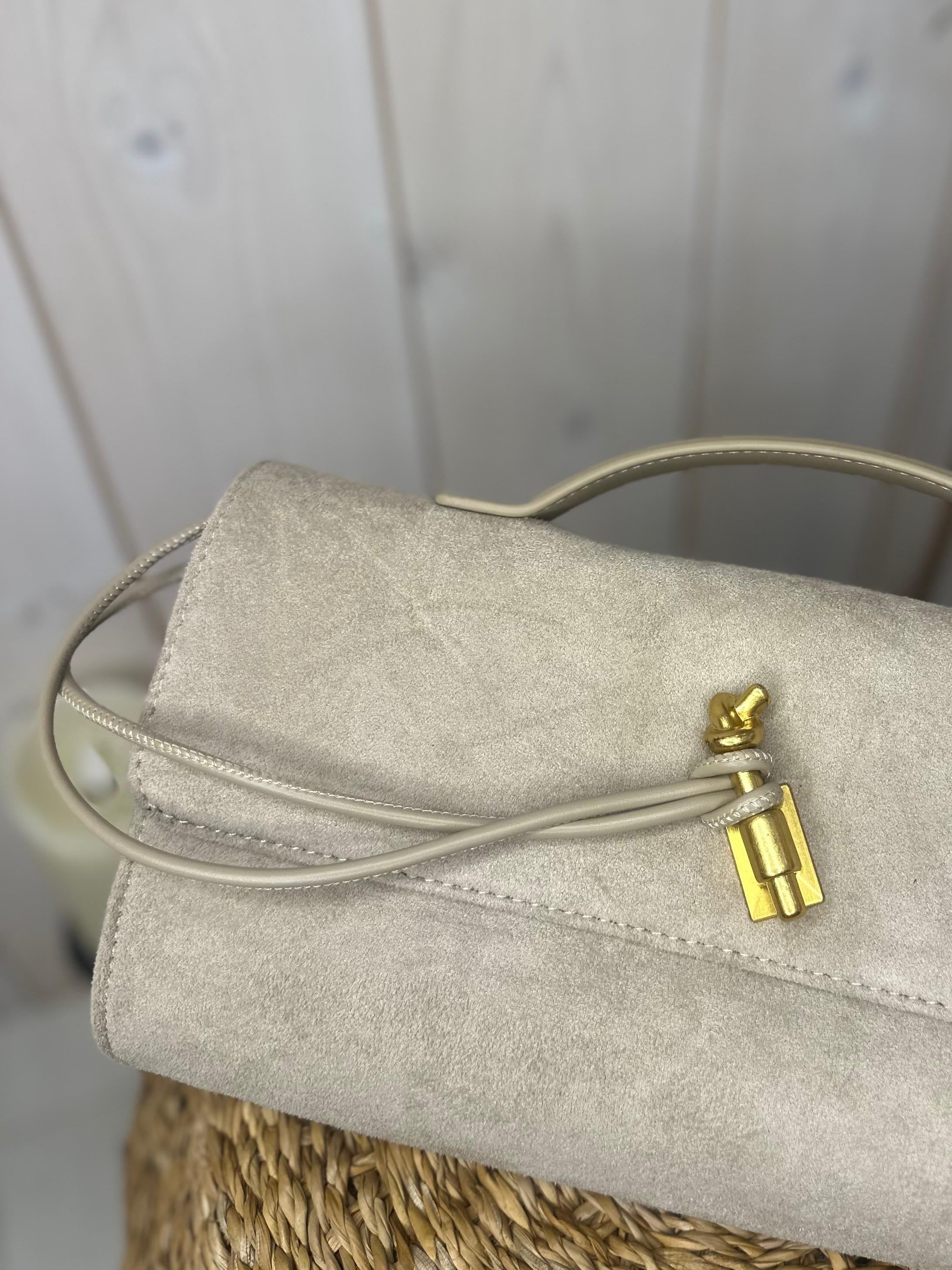 Knotted Catch Suedette Bag