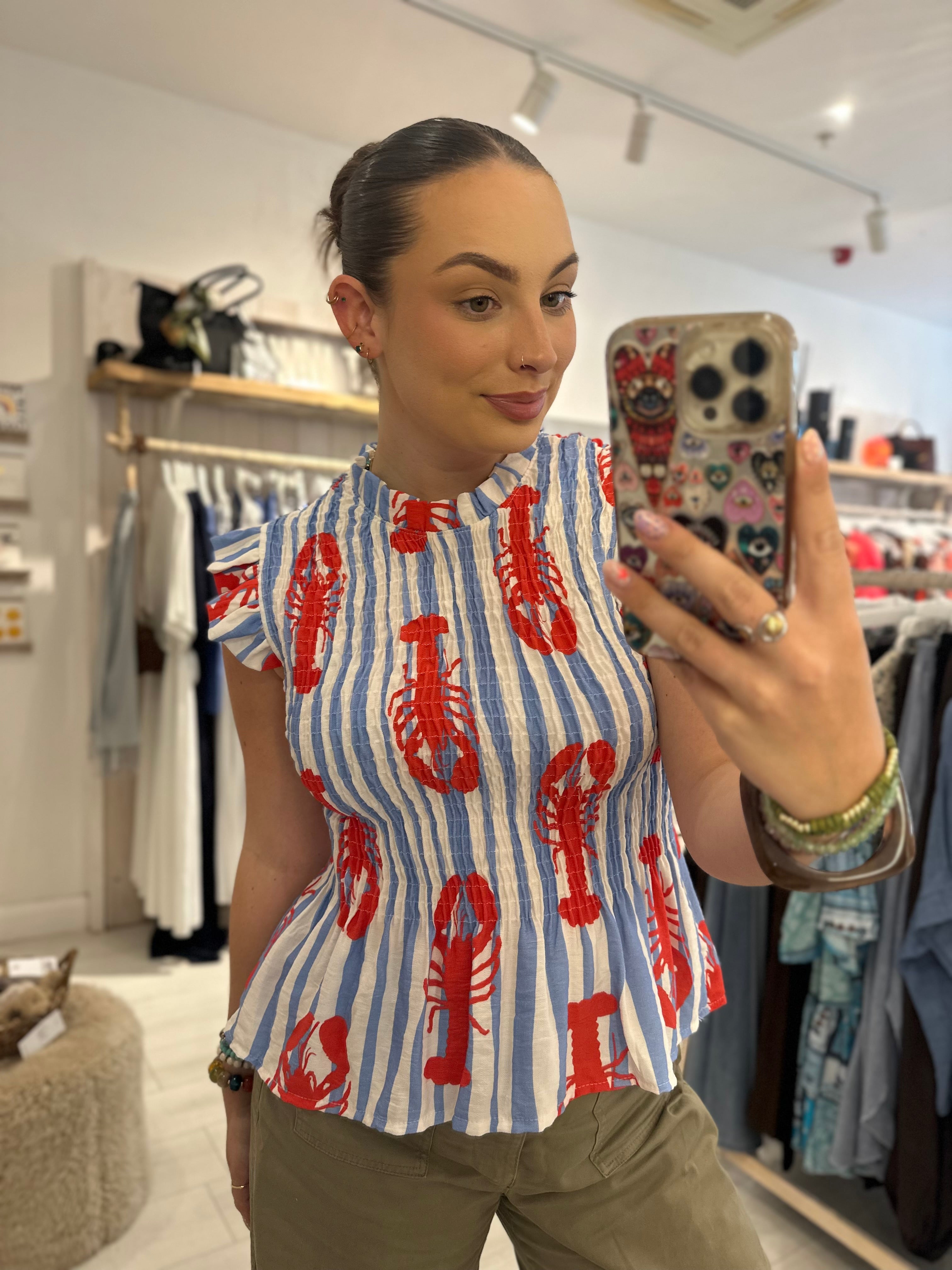 Yasmine Lobster Elastic Top
