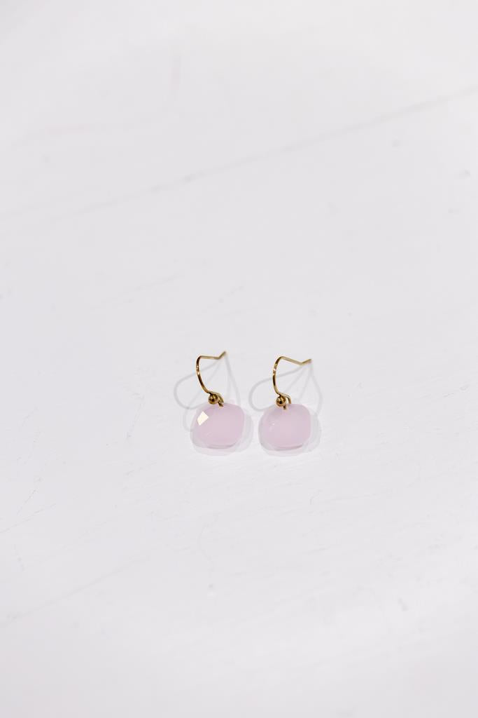 Faceted Natural Stone Earrings