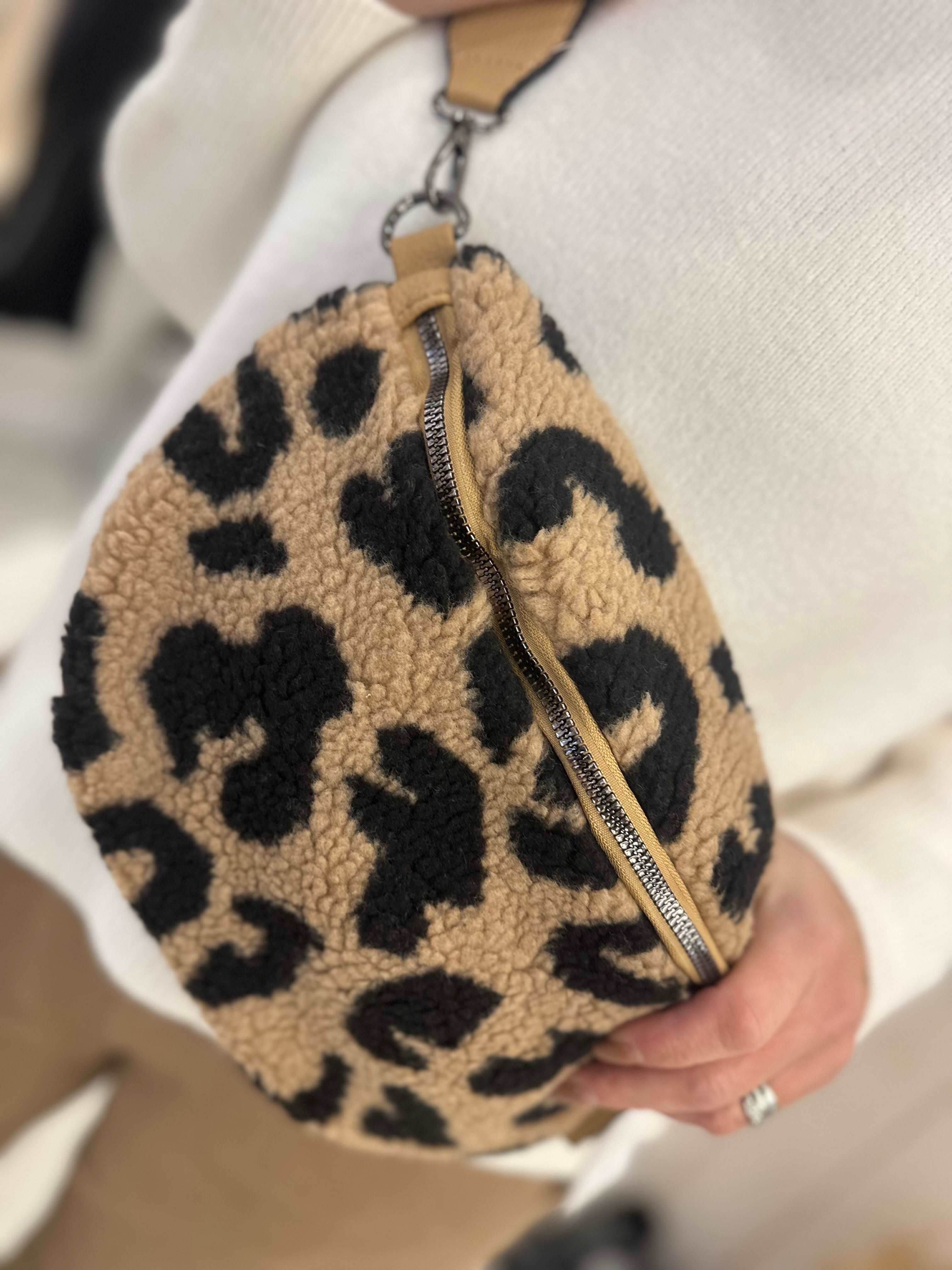 Teddy Leopard Print Bum Bag Medium