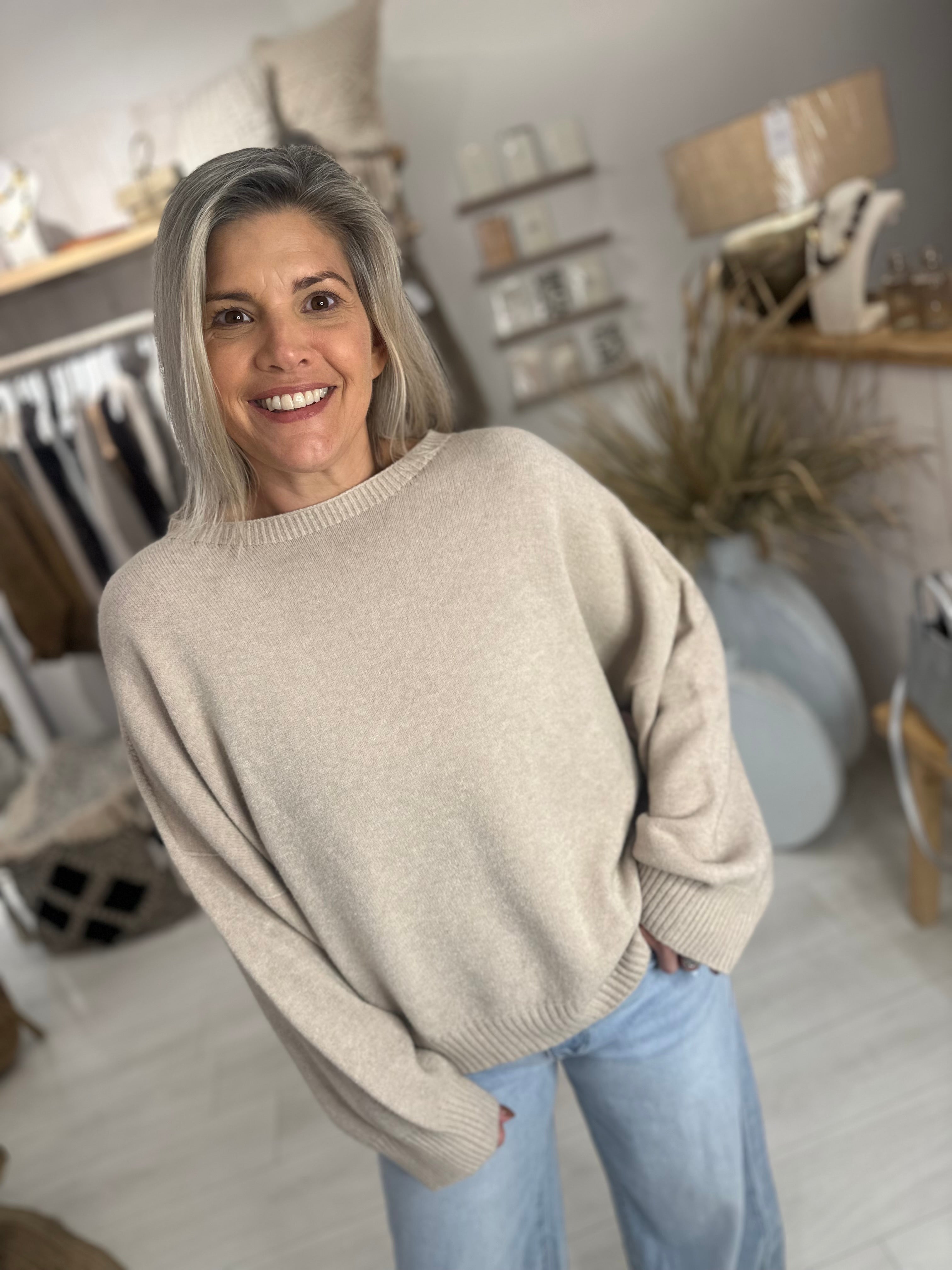 Luxe Karine Round Neck Heavy Knit