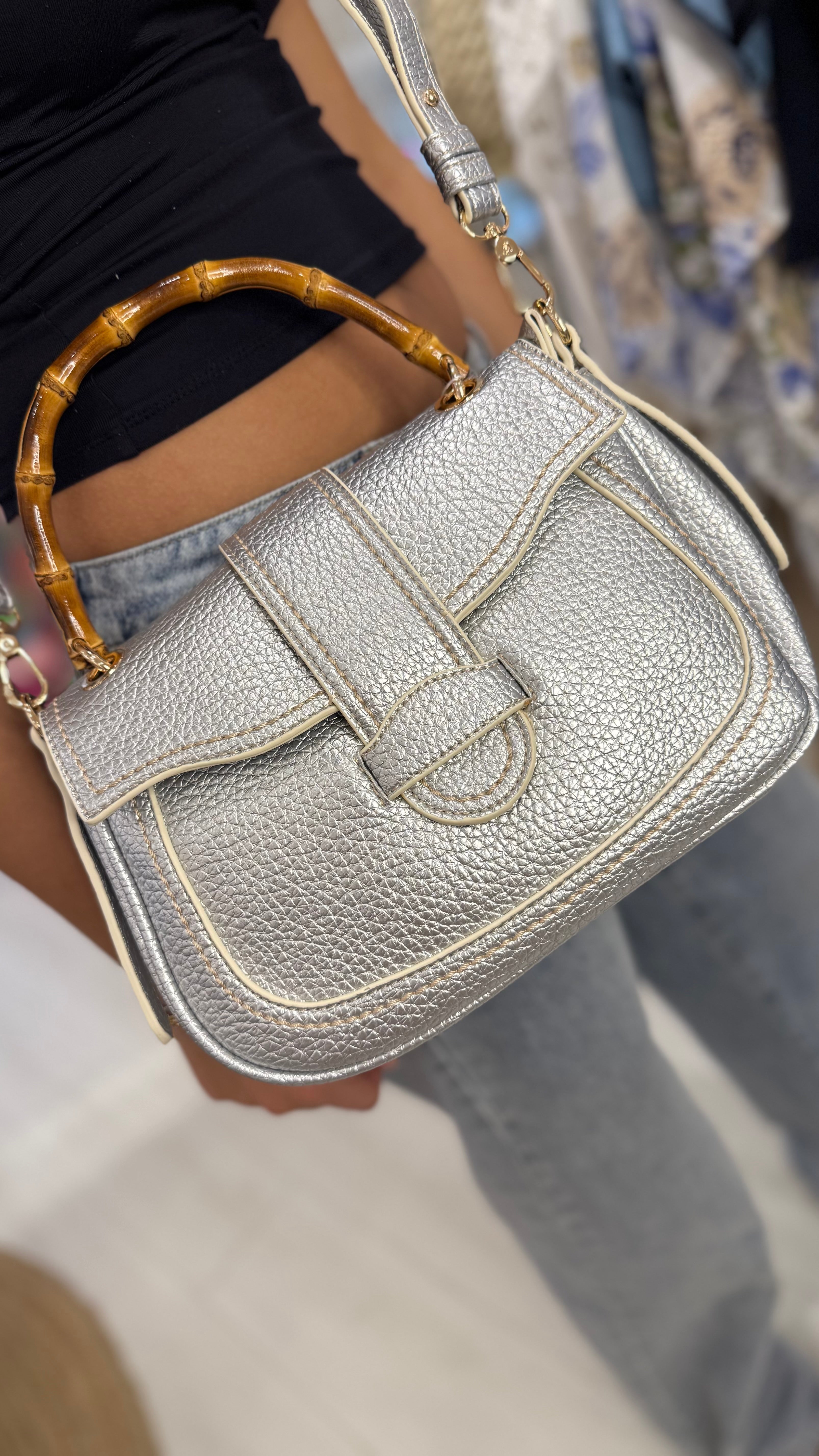 Mikasa Bamboo Handle Bag