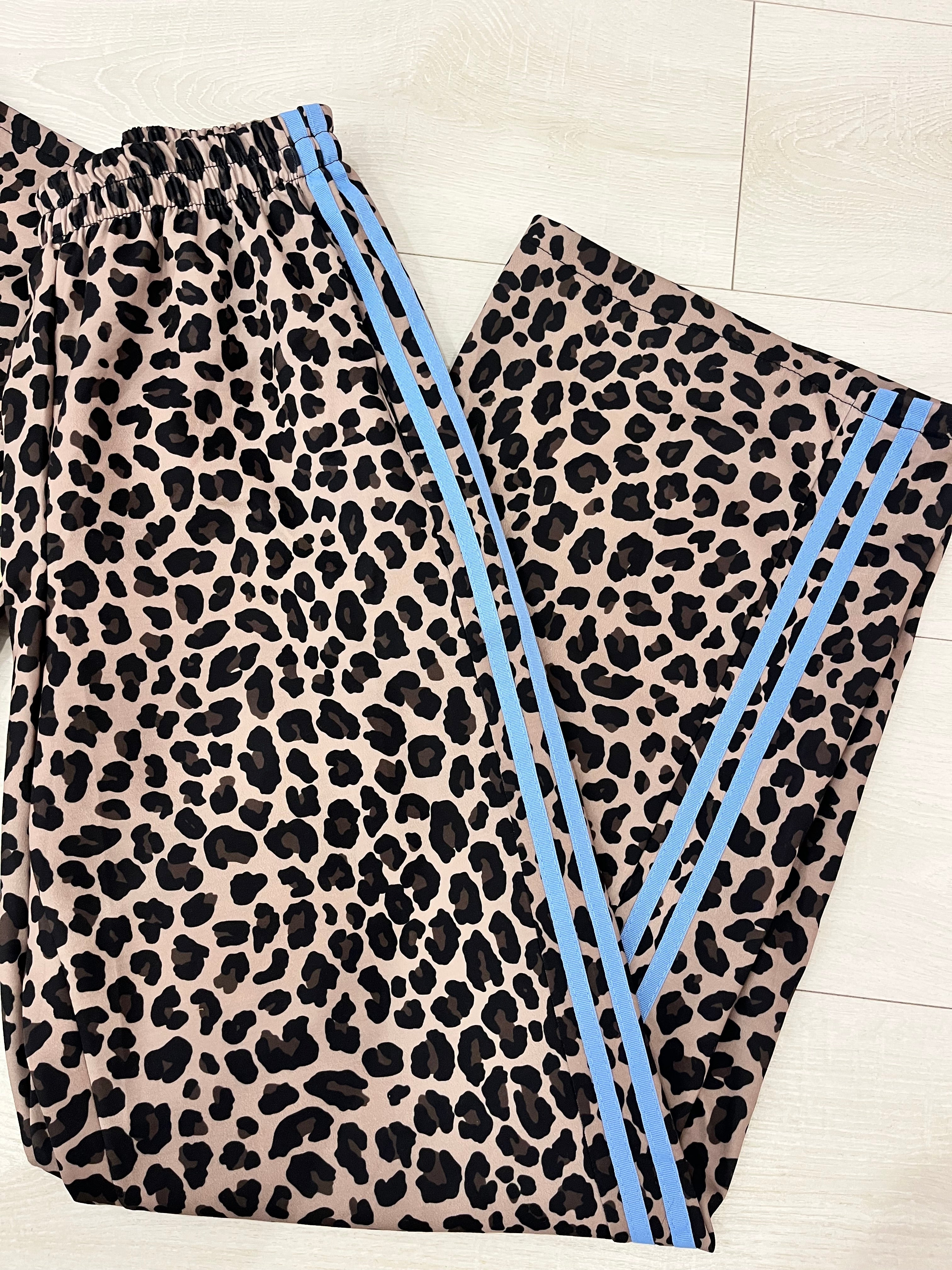Lovie Leopard Side Stripe Jogger