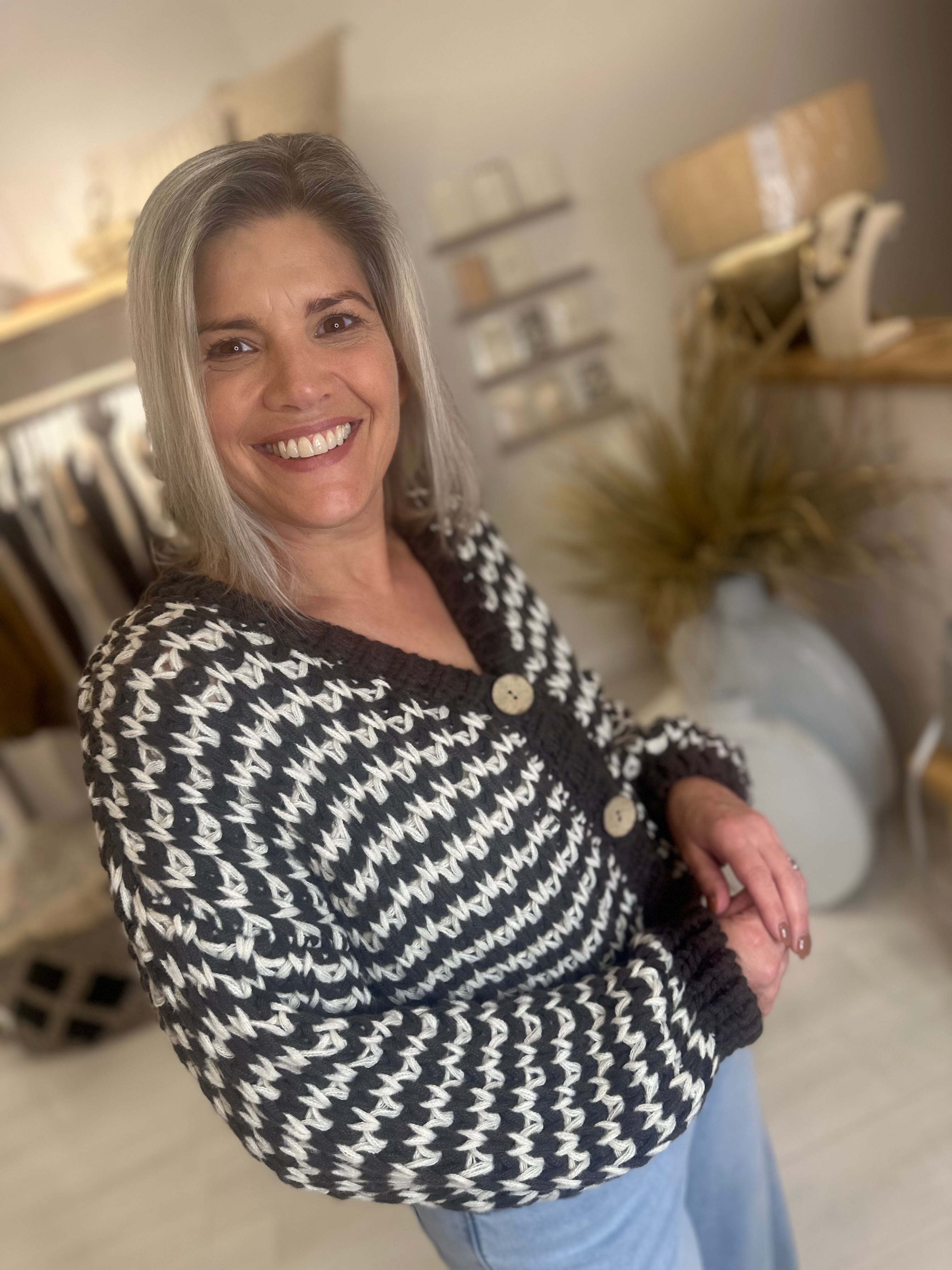 Suzetta Chunky Striped Cardigan