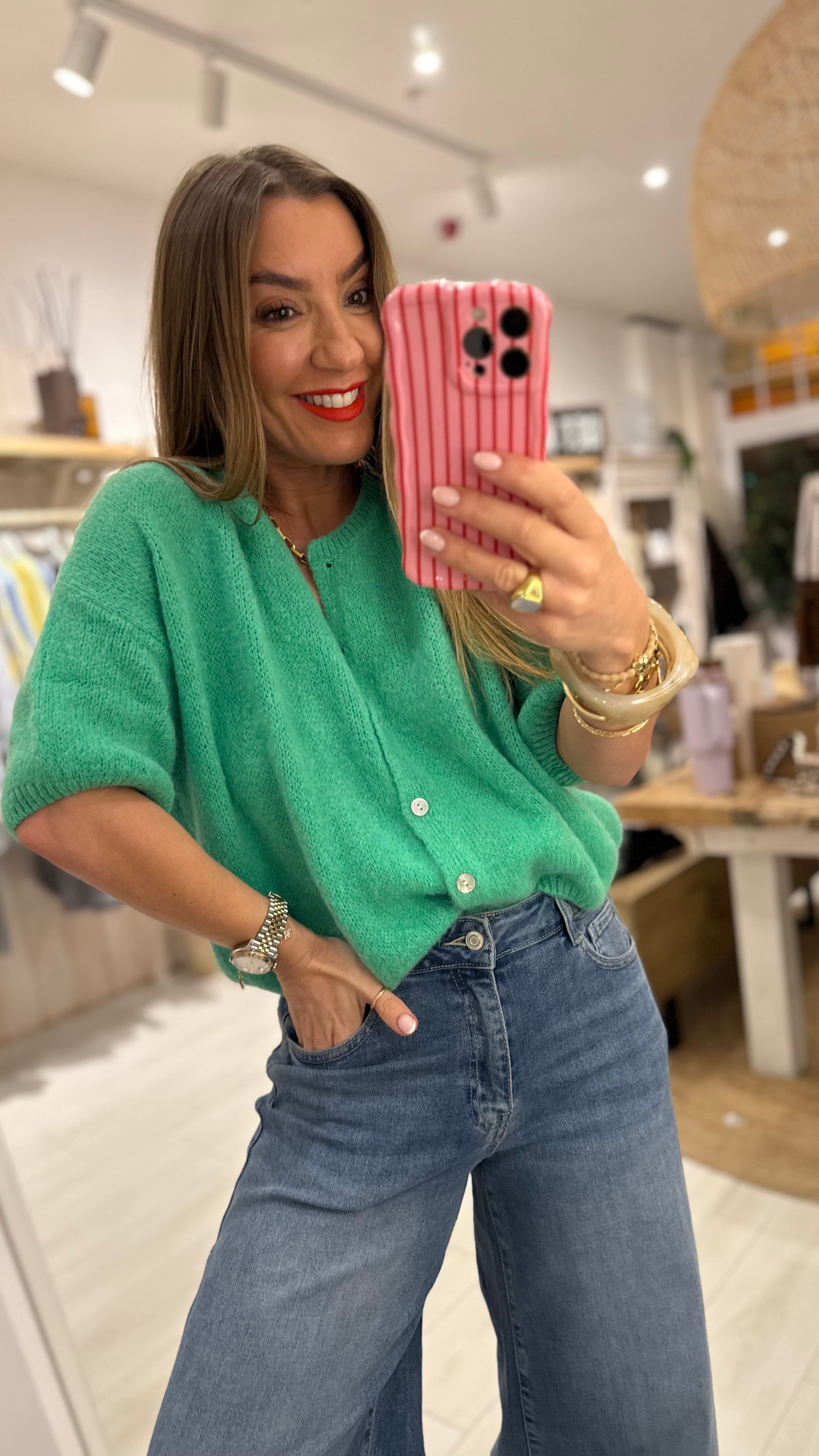 Maddie Mohair Short Sleeved Cardigan