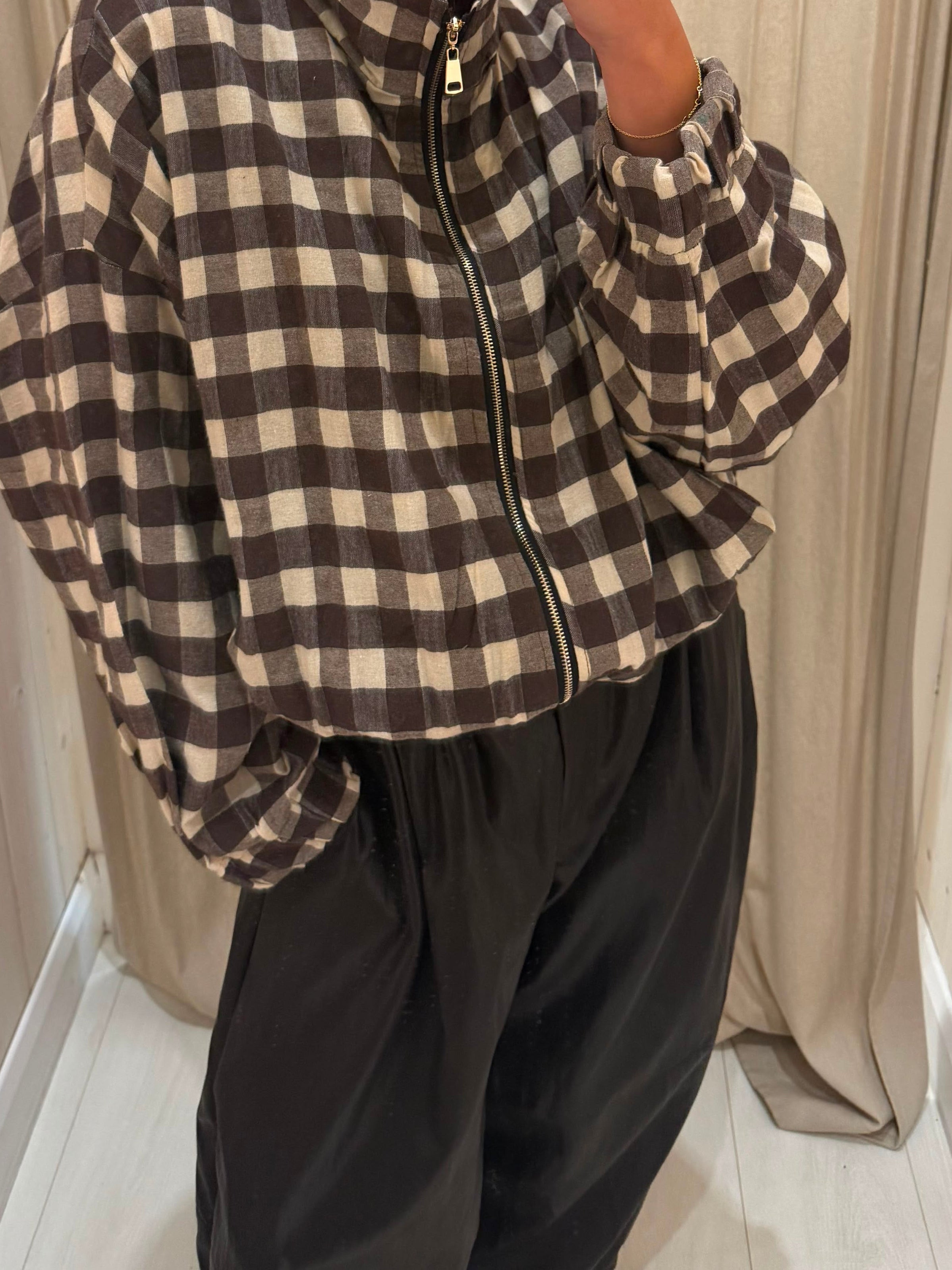 Sasha Pleather Barrel Trousers